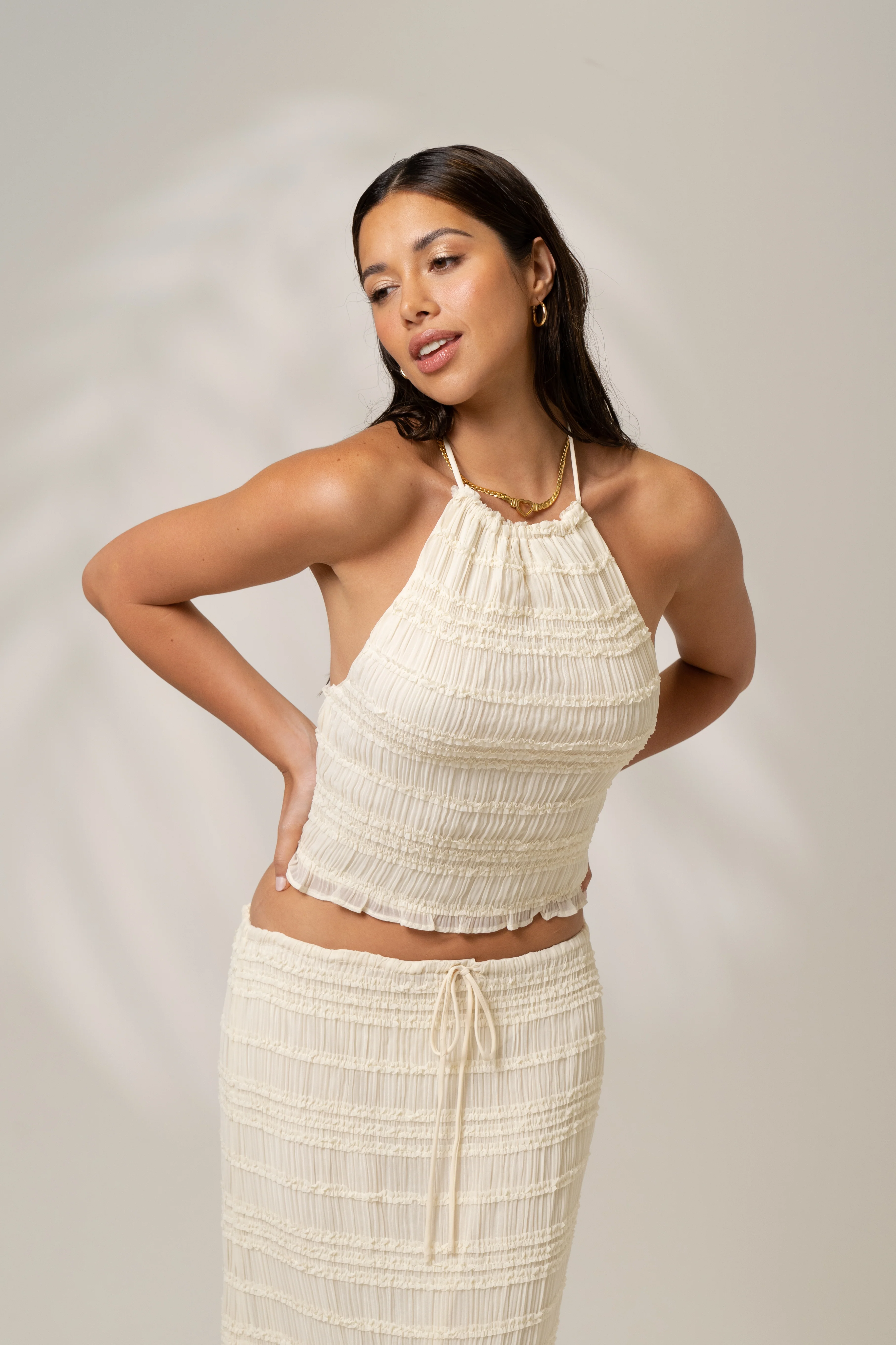 Aimee Two Piece Halter Top & Skirt Set - Image 4