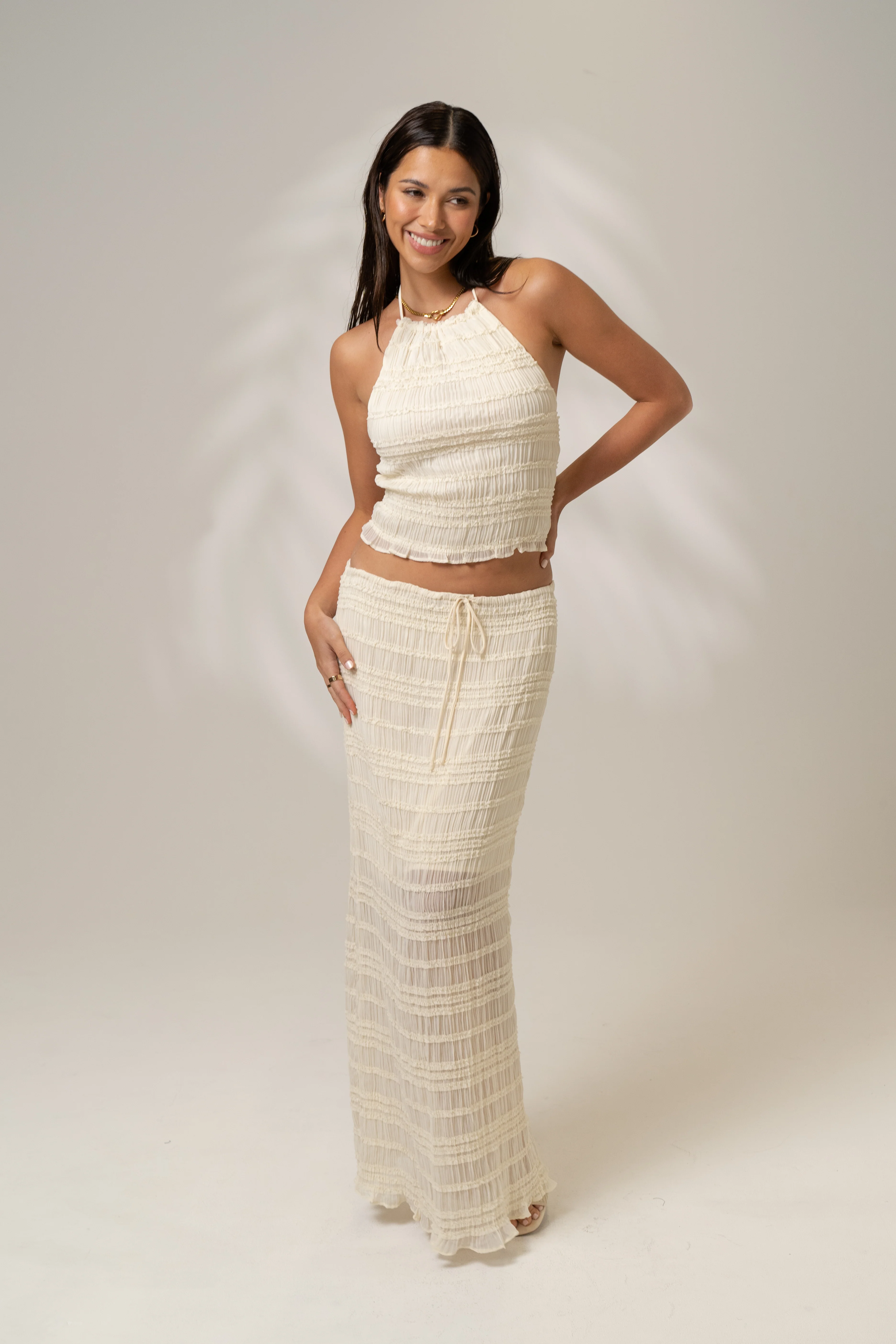 Aimee Two Piece Halter Top & Skirt Set - Image 5