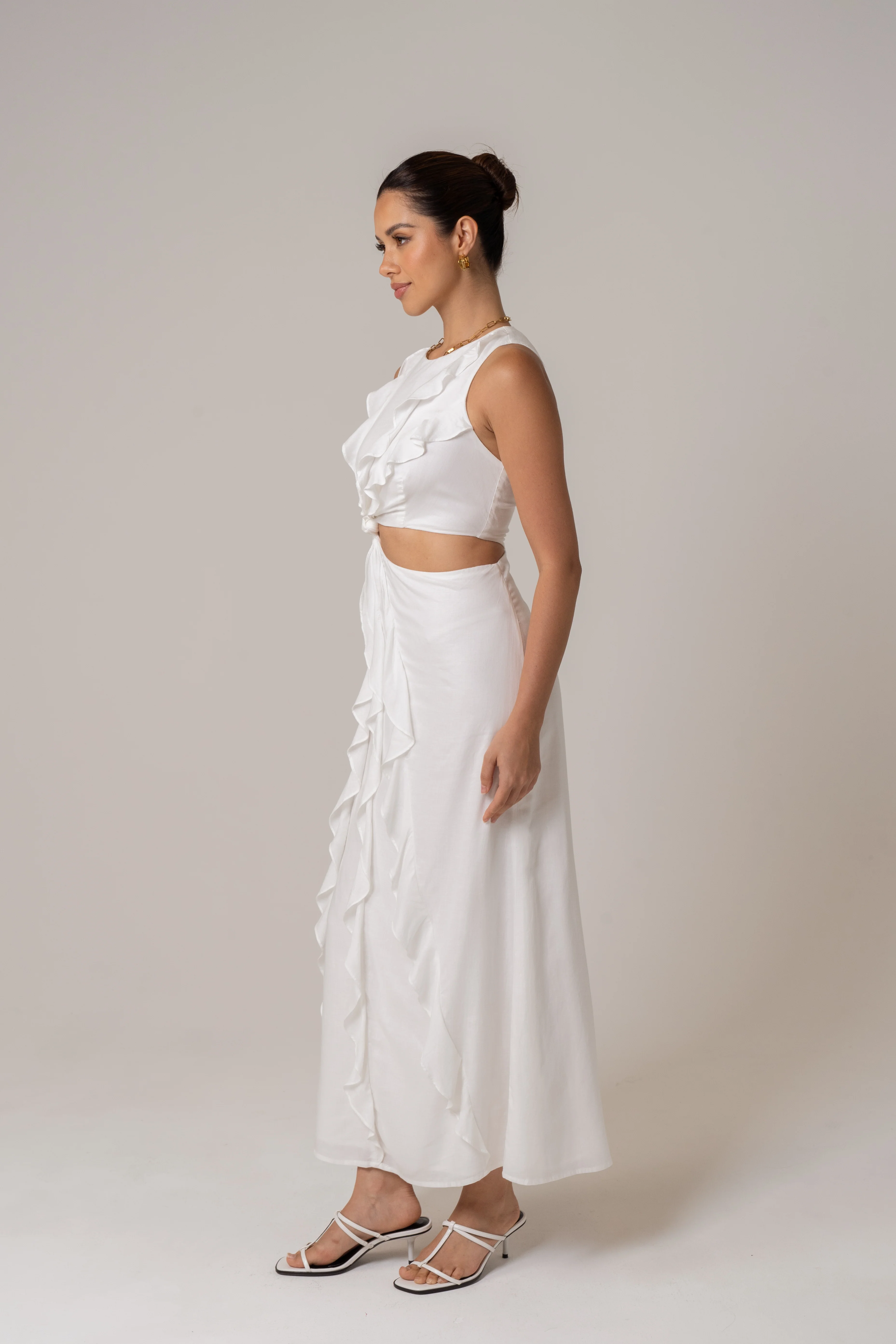Alessia Summer Maxi Dress with Side Cut Outs - Image 2