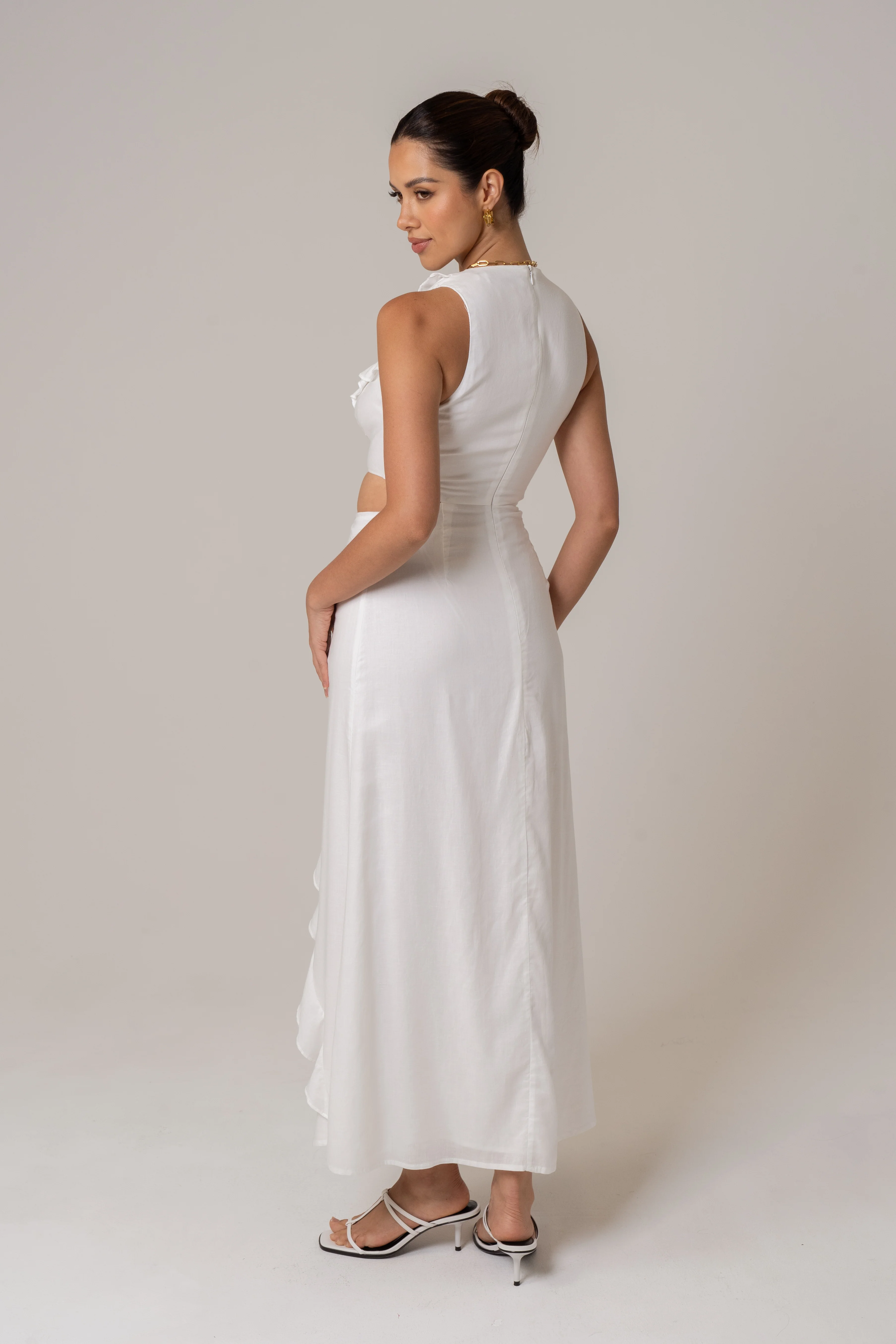 Alessia Summer Maxi Dress with Side Cut Outs - Image 3