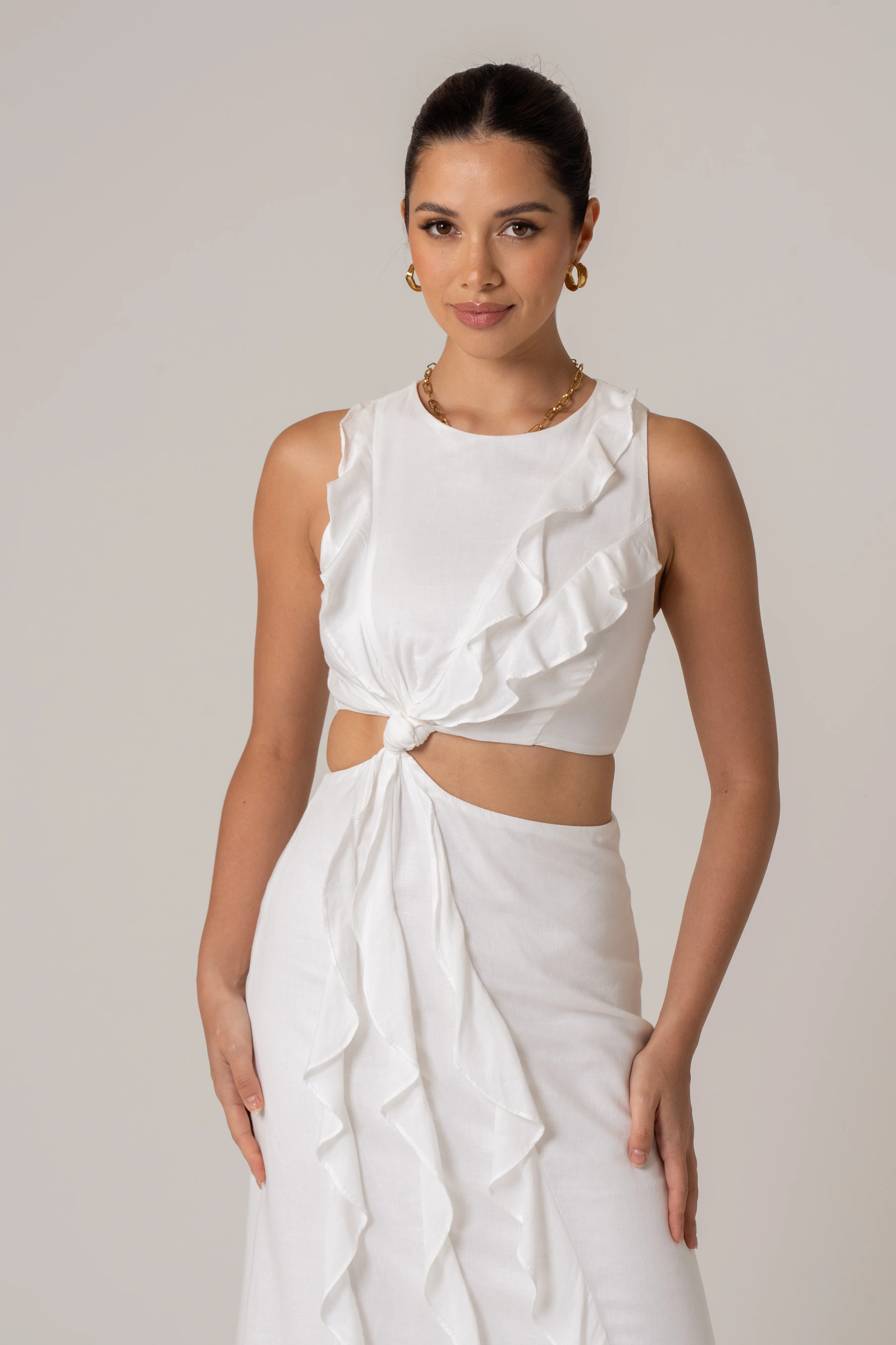 Alessia Summer Maxi Dress with Side Cut Outs - Image 4