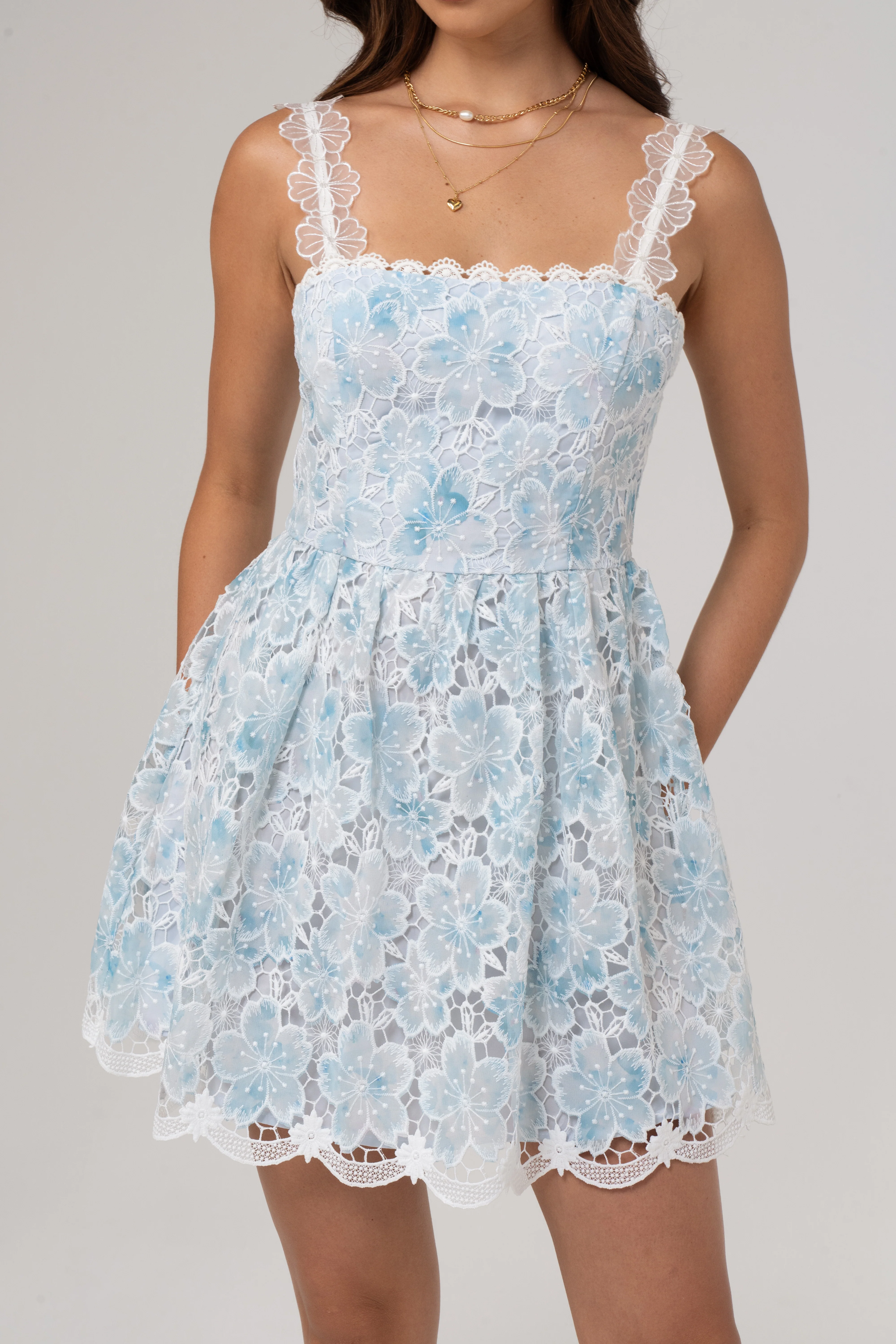 Amelie Lace Mini Dress - Image 4