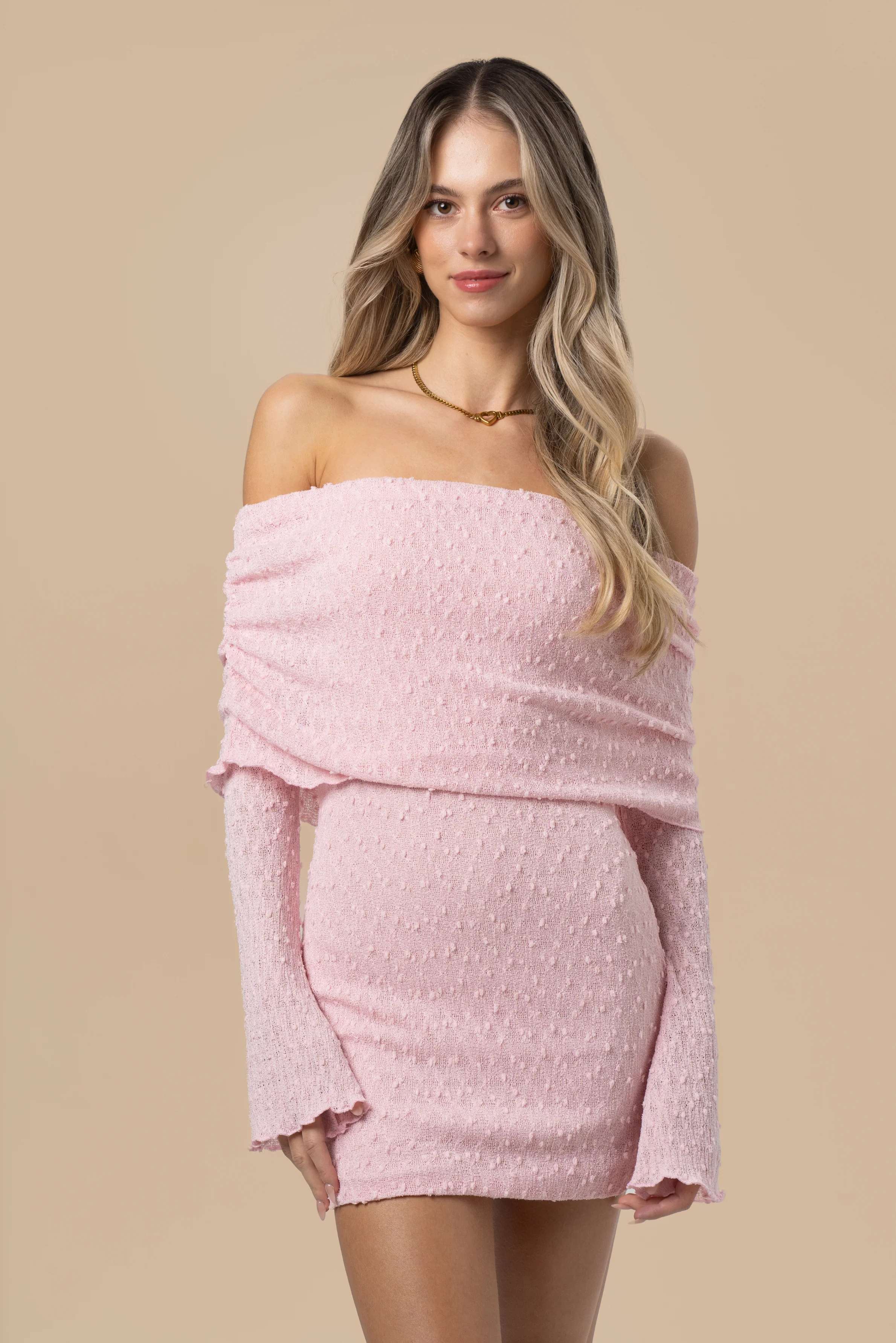 Arielle Off-Shoulder Long Sleeve Mini - Image 7