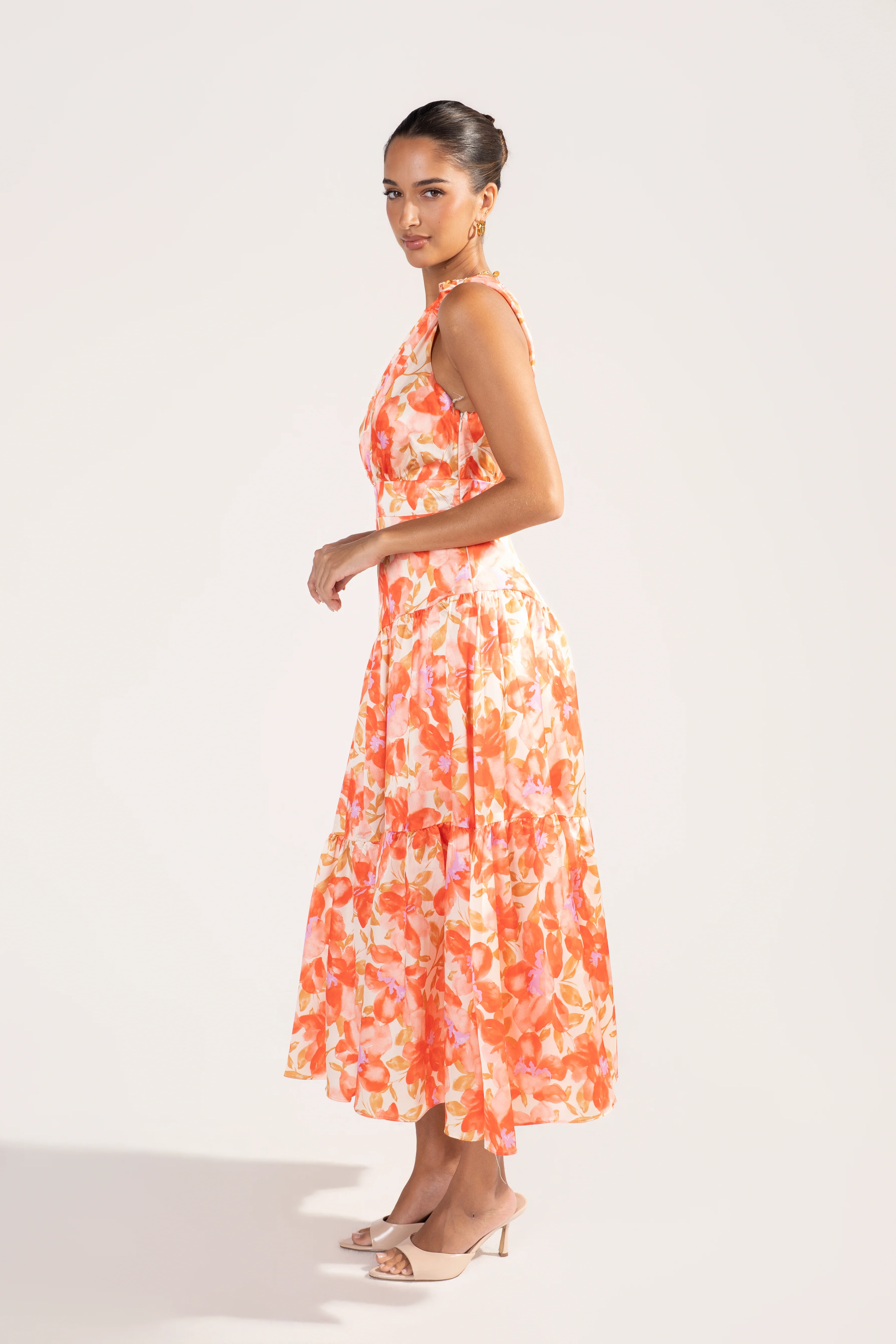 Azaria One Shoulder Floral Print Maxi Dress - Image 2