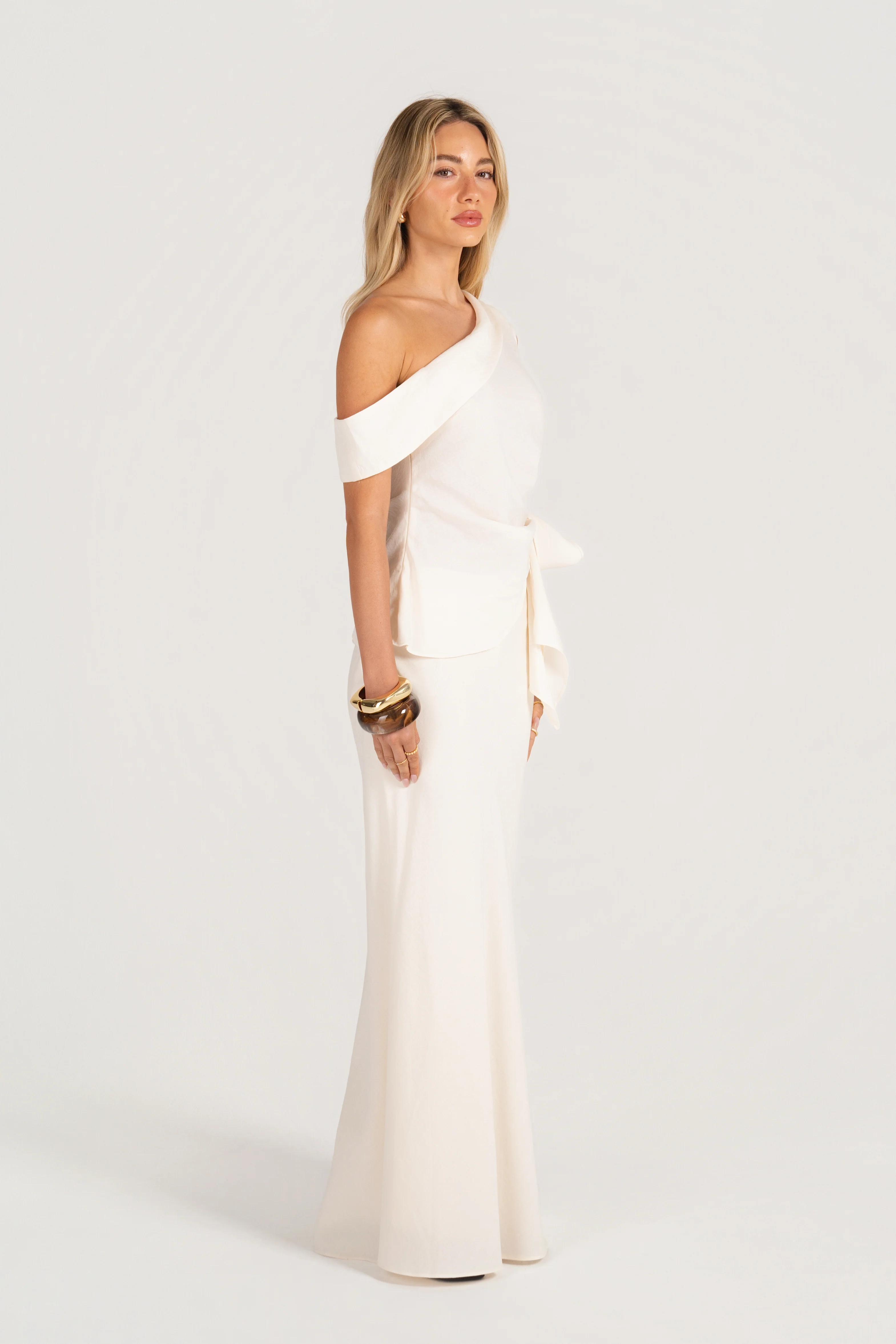 Bexley Set - Drop Shoulder Drape Top with Maxi Skirt - Image 2