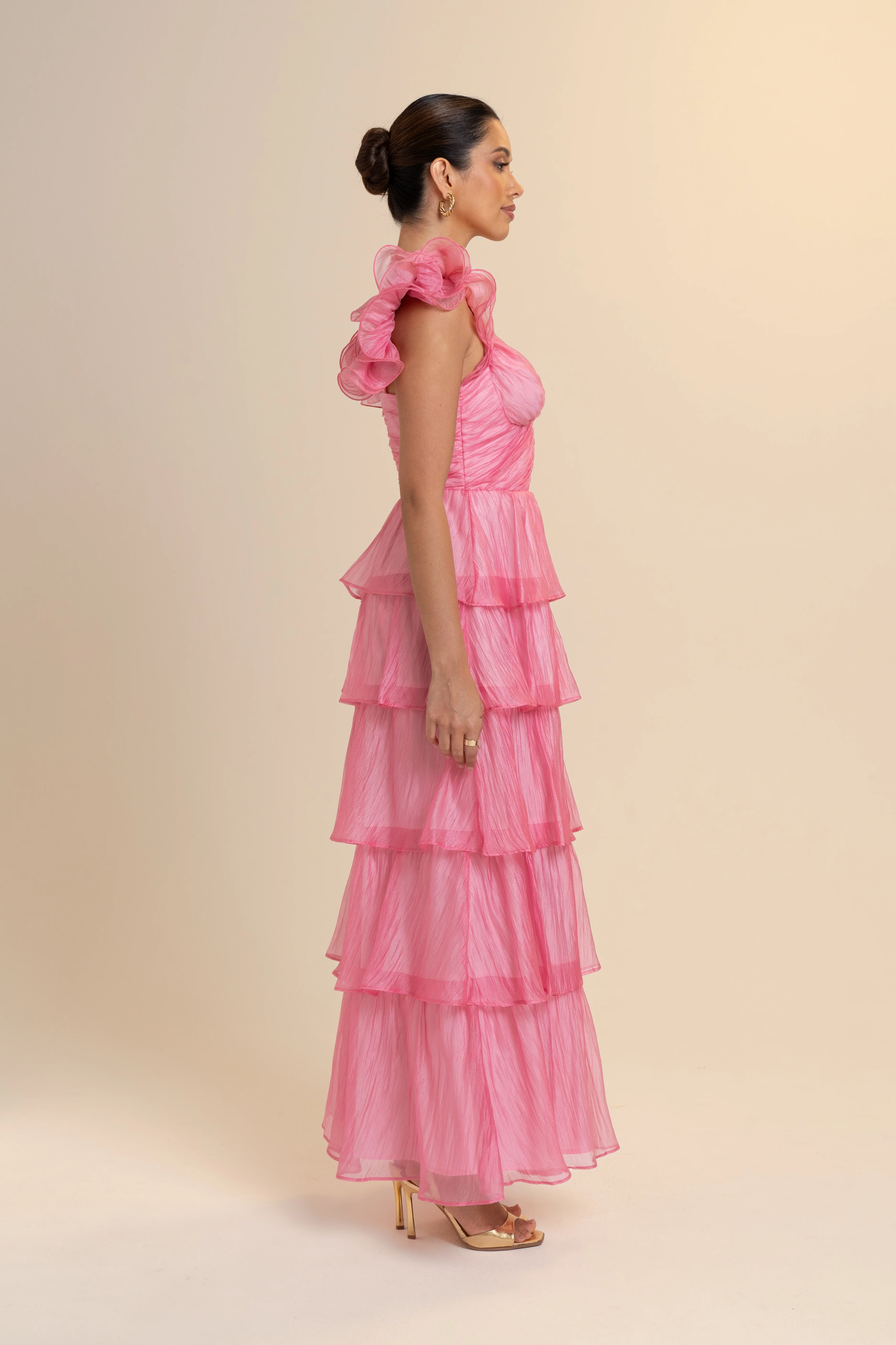 Caterina Ruffle Trim Tiered Maxi Dress - Image 3