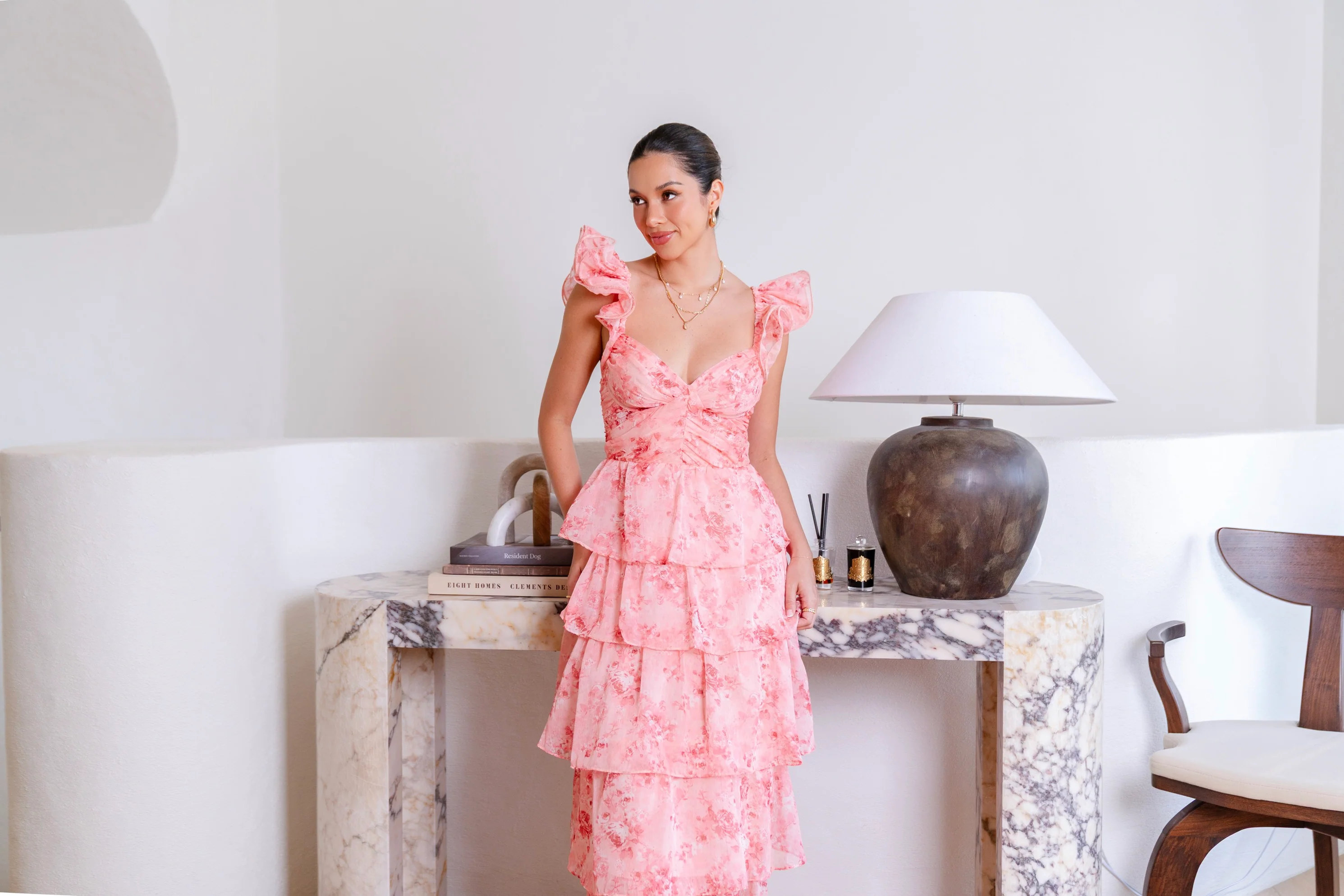 Caterina Ruffle Trim Tiered Maxi Dress - Image 7