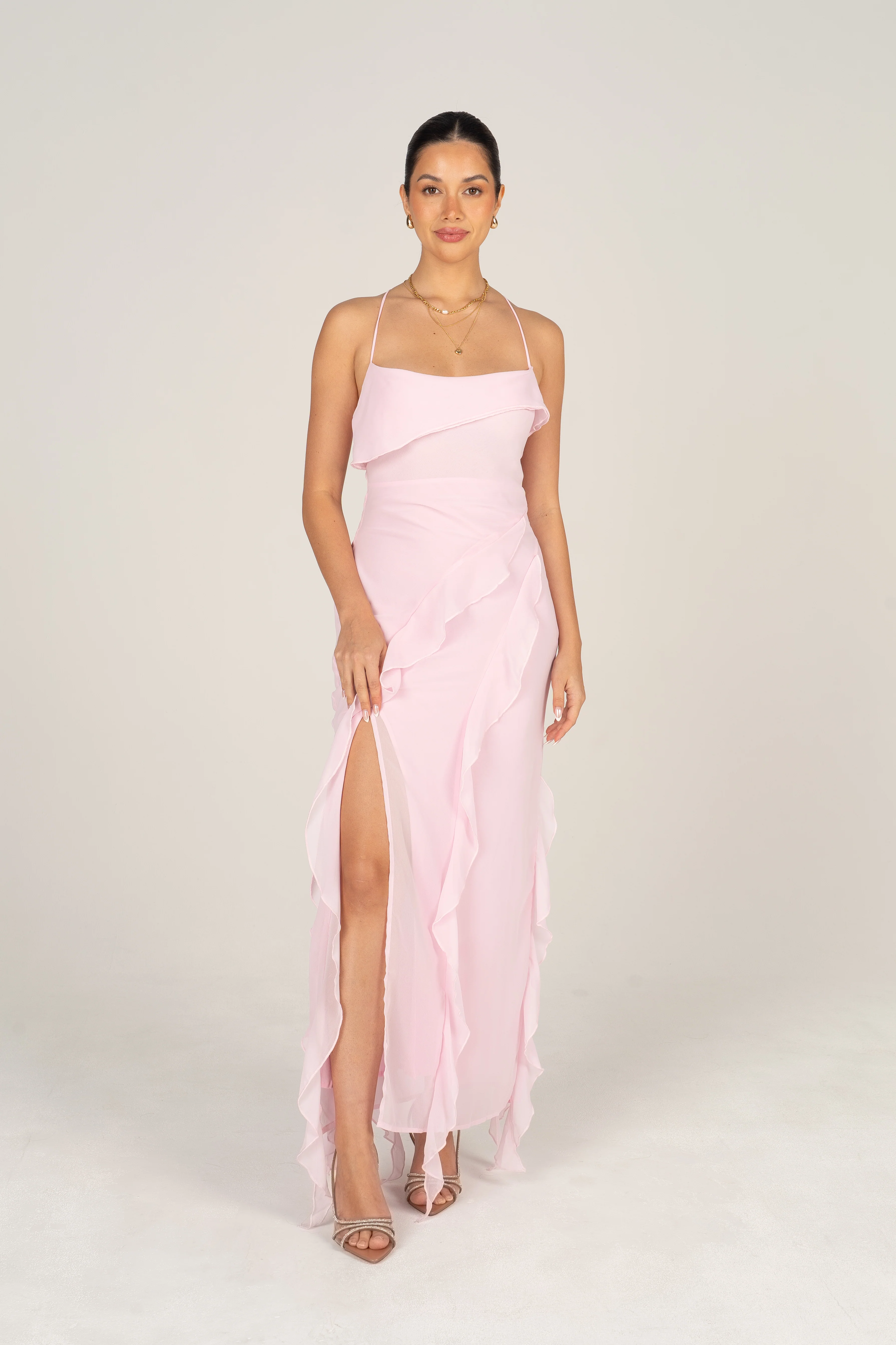 Charlene Criss Cross Back Maxi Dress - Image 10