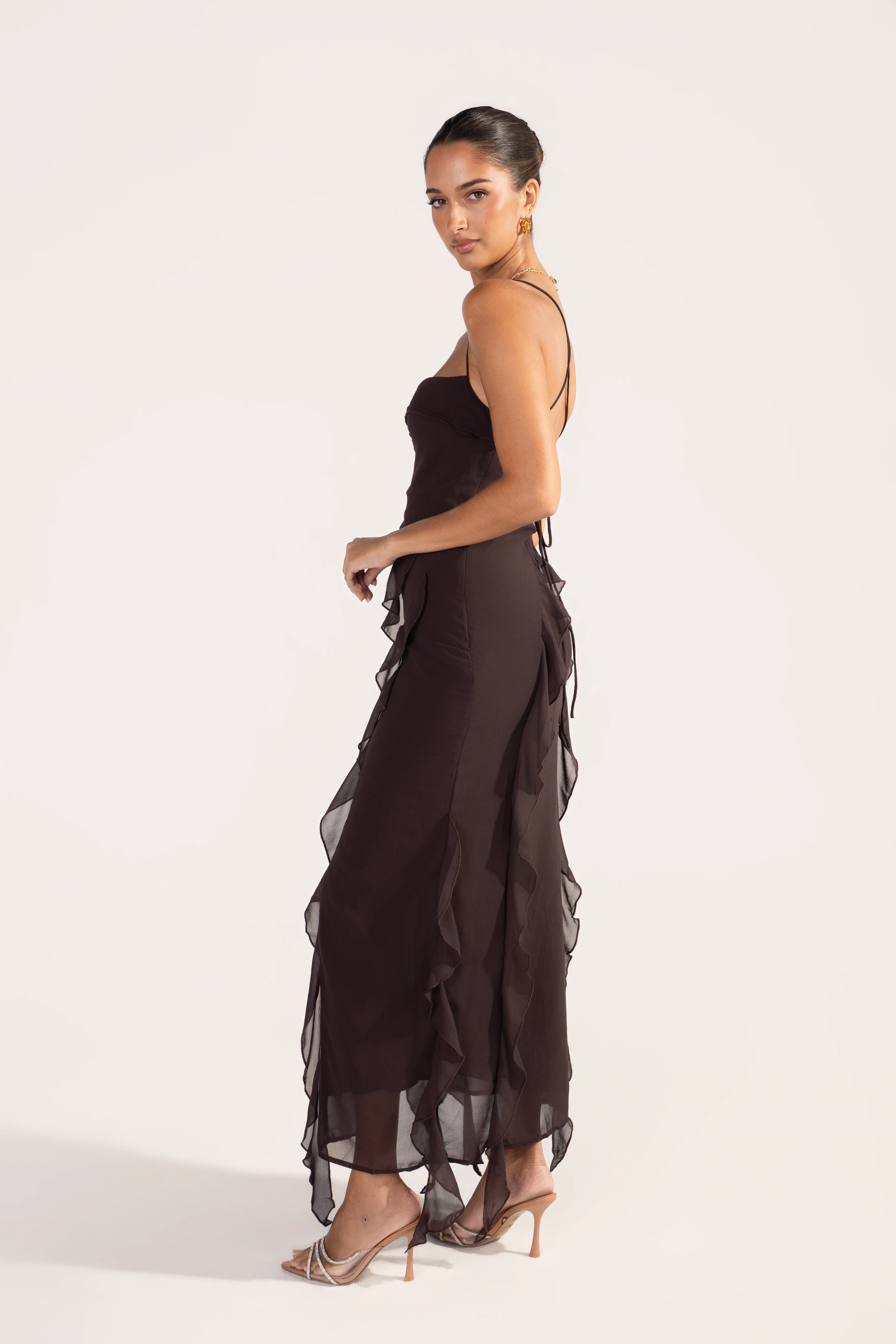 Charlene Criss Cross Back Maxi Dress - Image 3