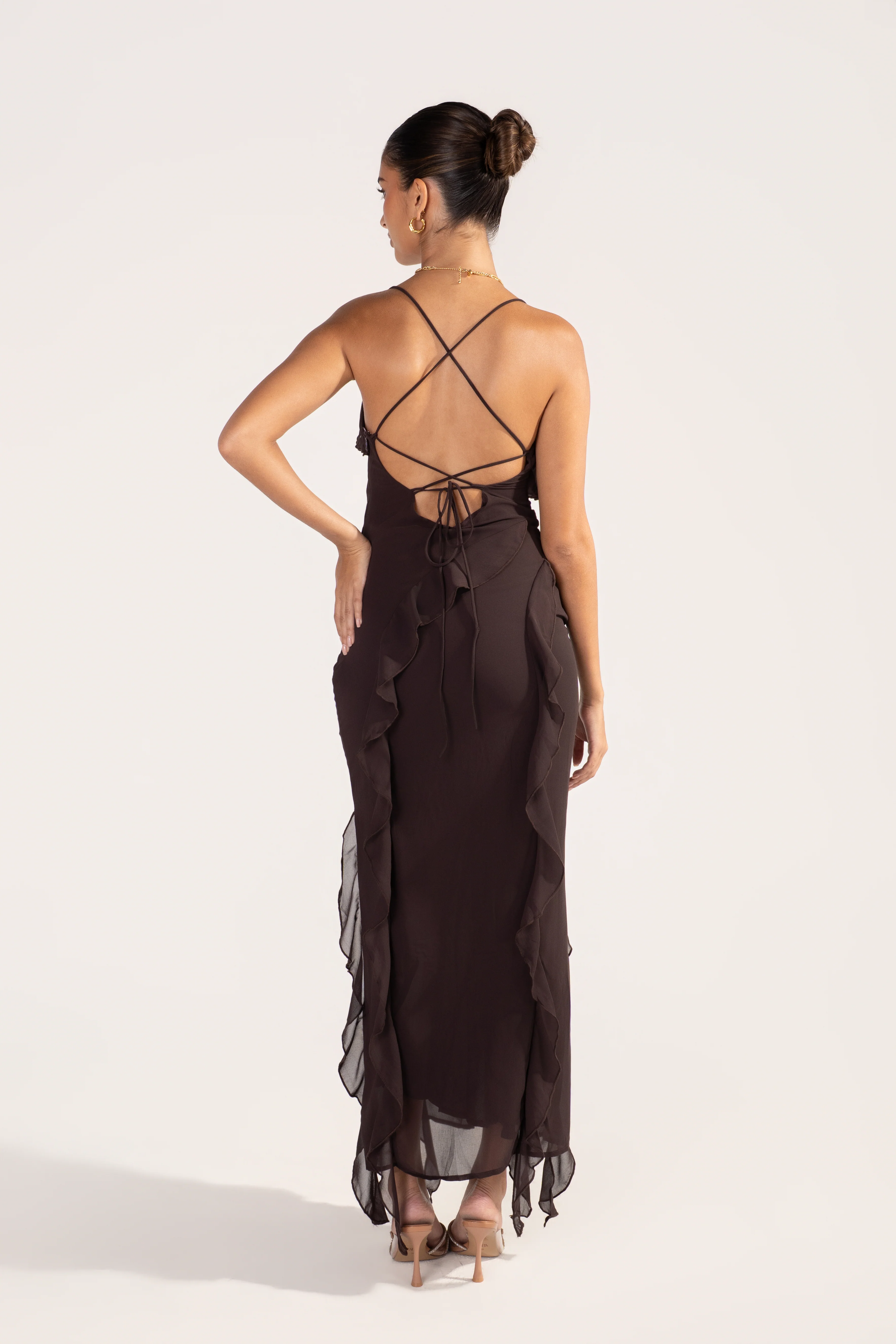 Charlene Criss Cross Back Maxi Dress - Image 4