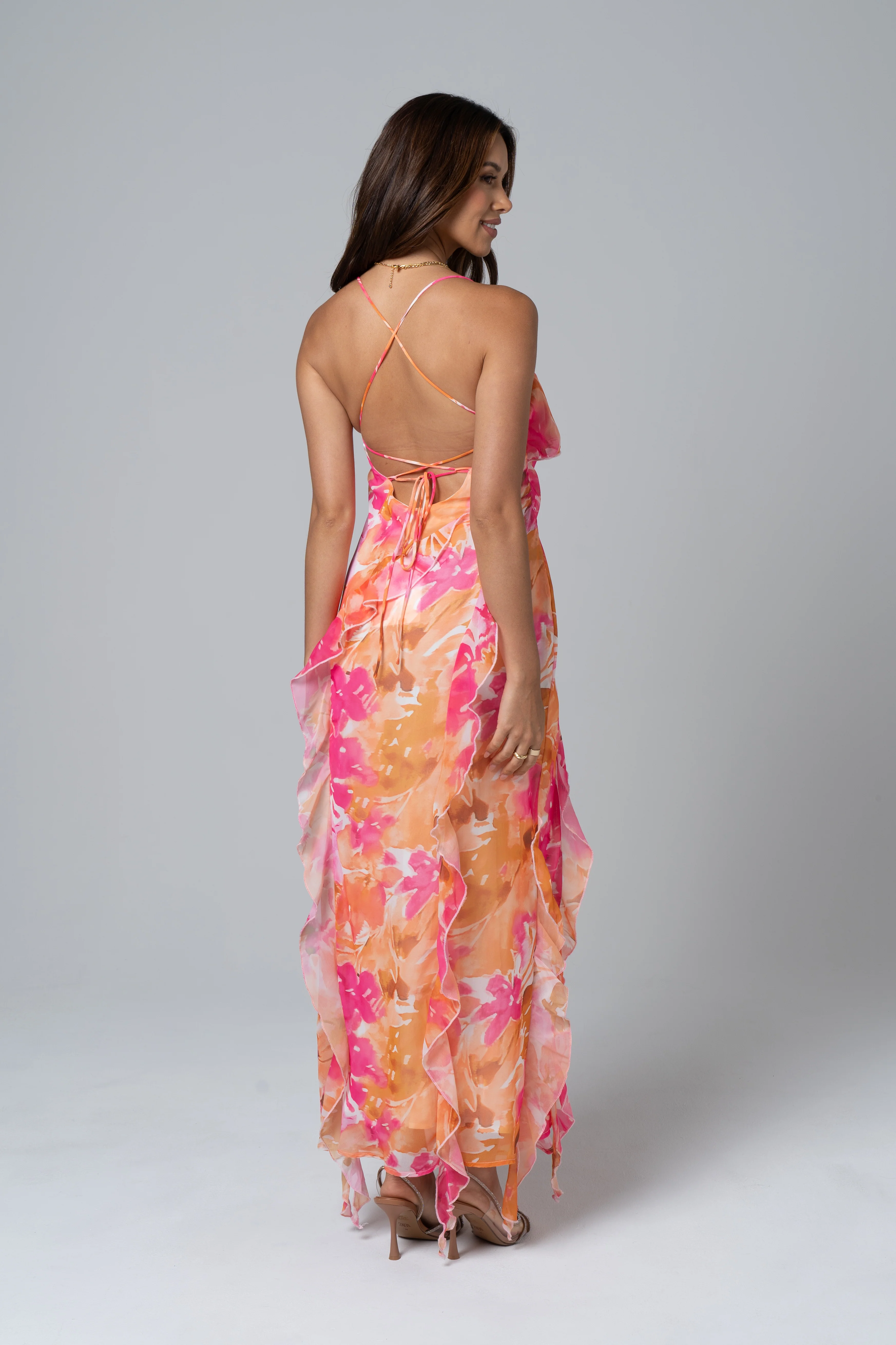 Charlene Criss Cross Back Maxi Dress - Image 5