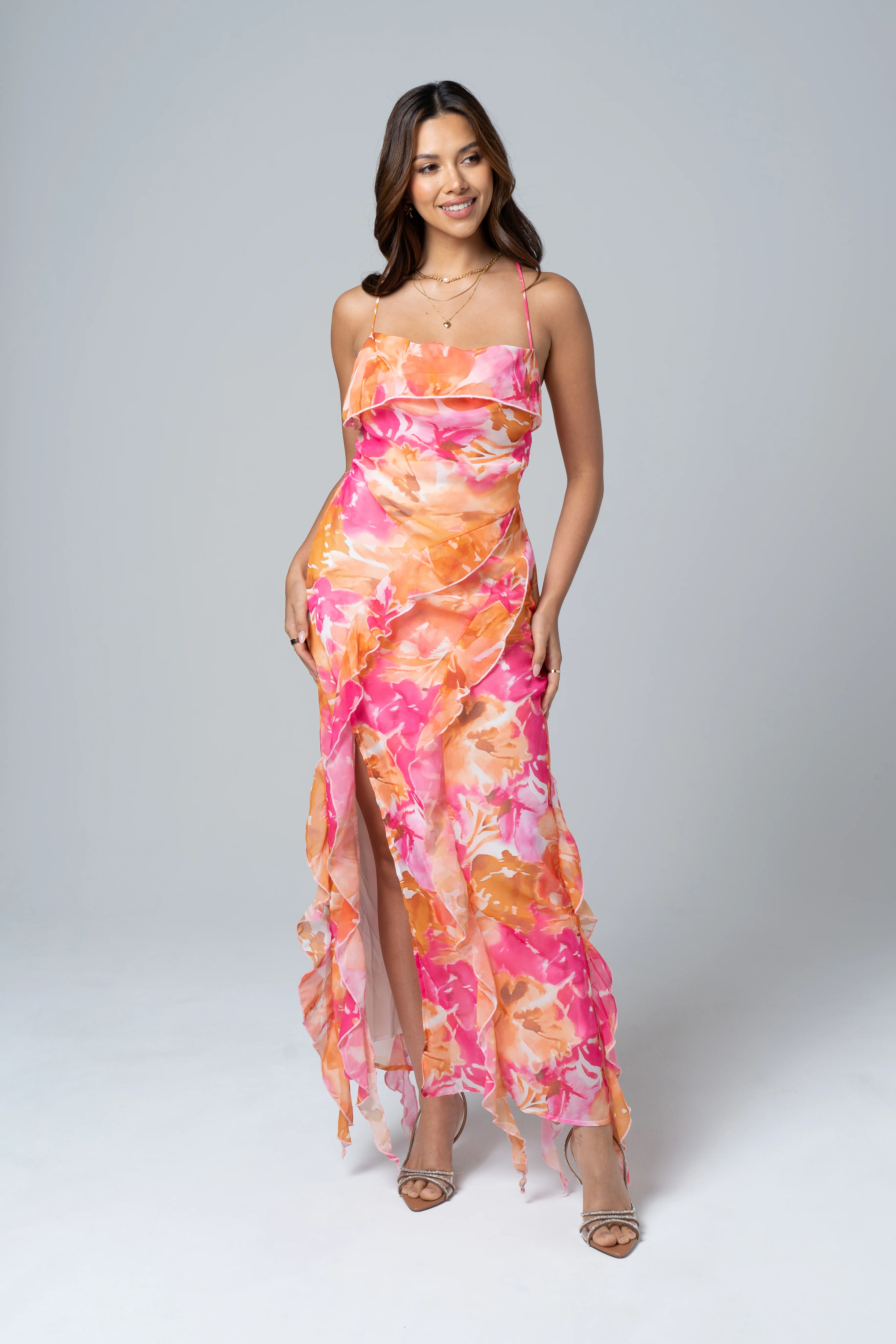 Charlene Criss Cross Back Maxi Dress - Image 6