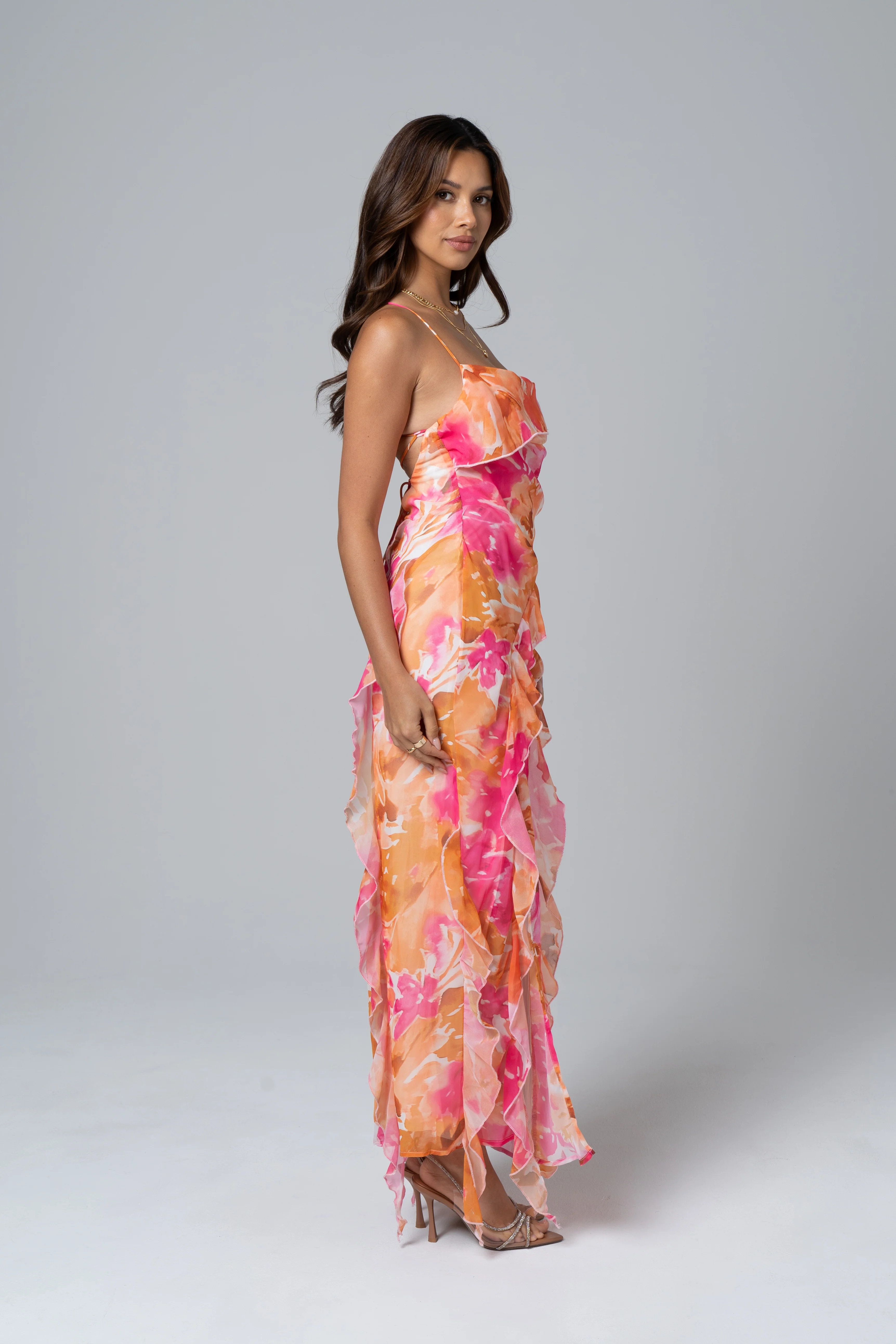 Charlene Criss Cross Back Maxi Dress - Image 7