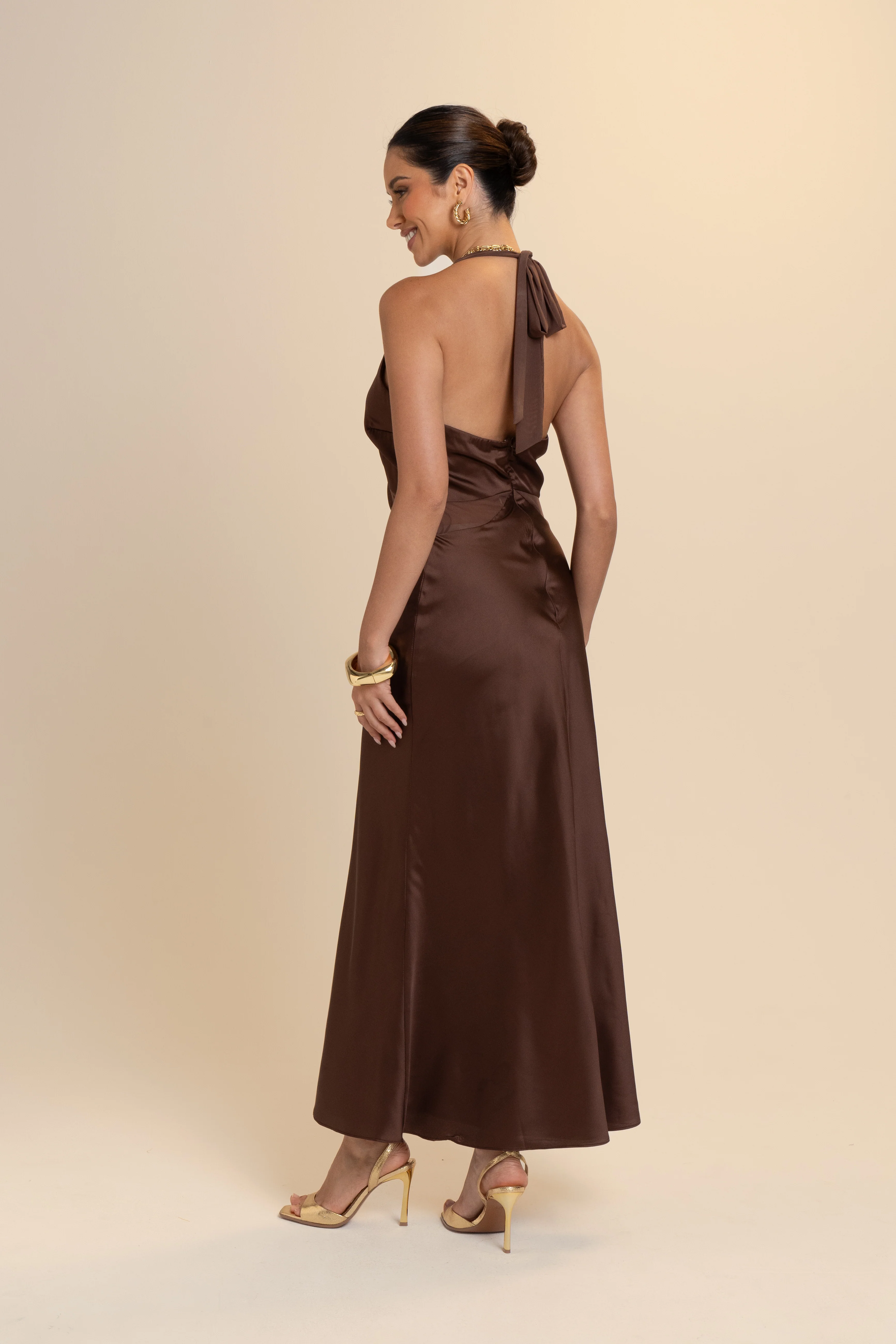 Charmaine Halter Neck Slip Dress - Image 8