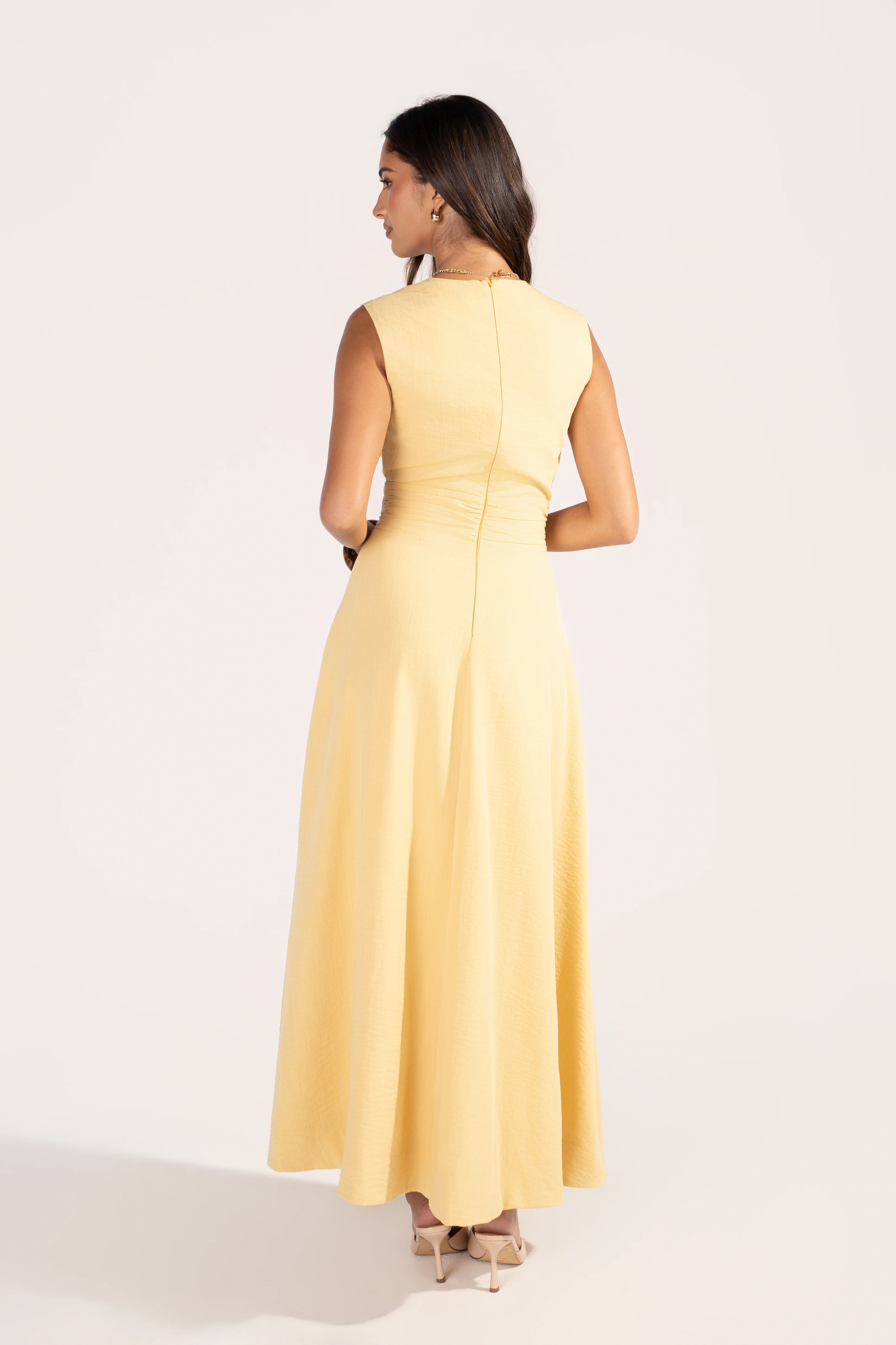 Davinae Yellow Maxi Day Dress - Image 3