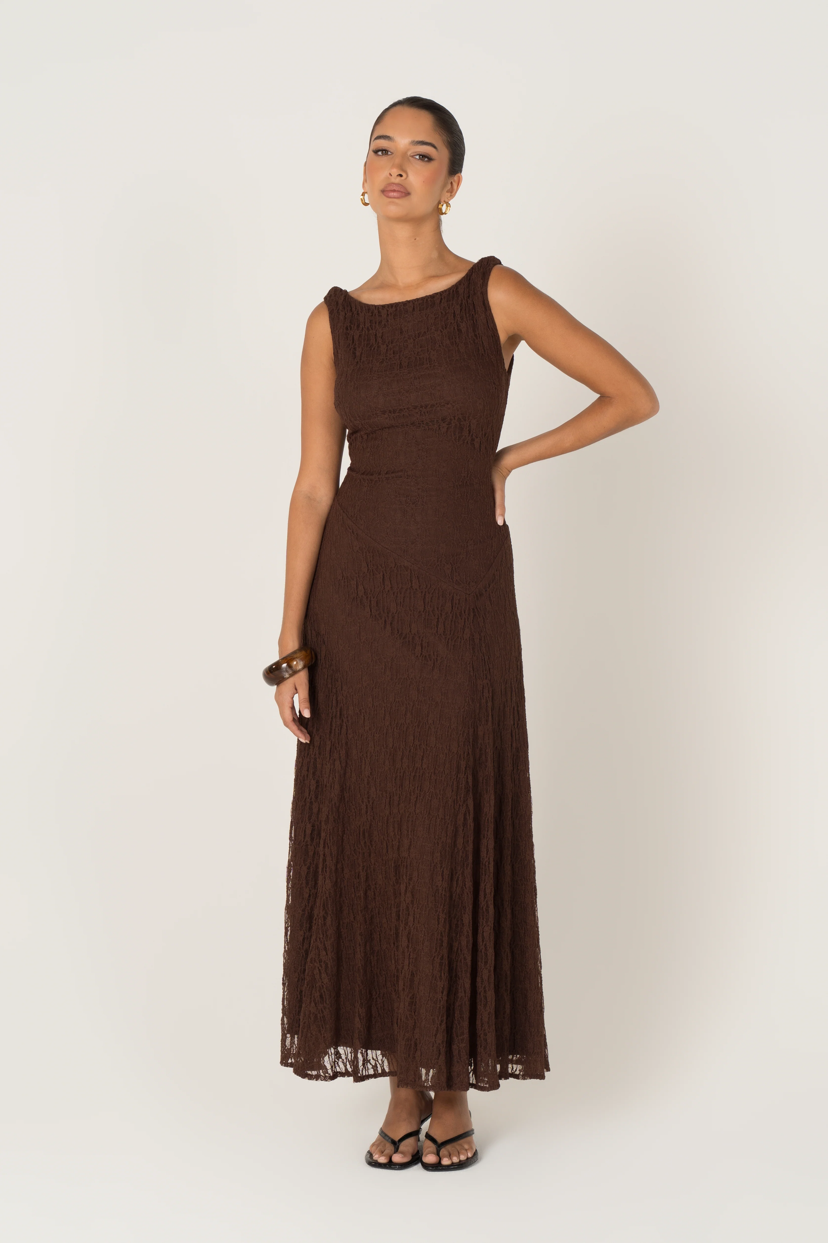 Delia Lace Yellow Midi Dress with Twist Details - Image 6