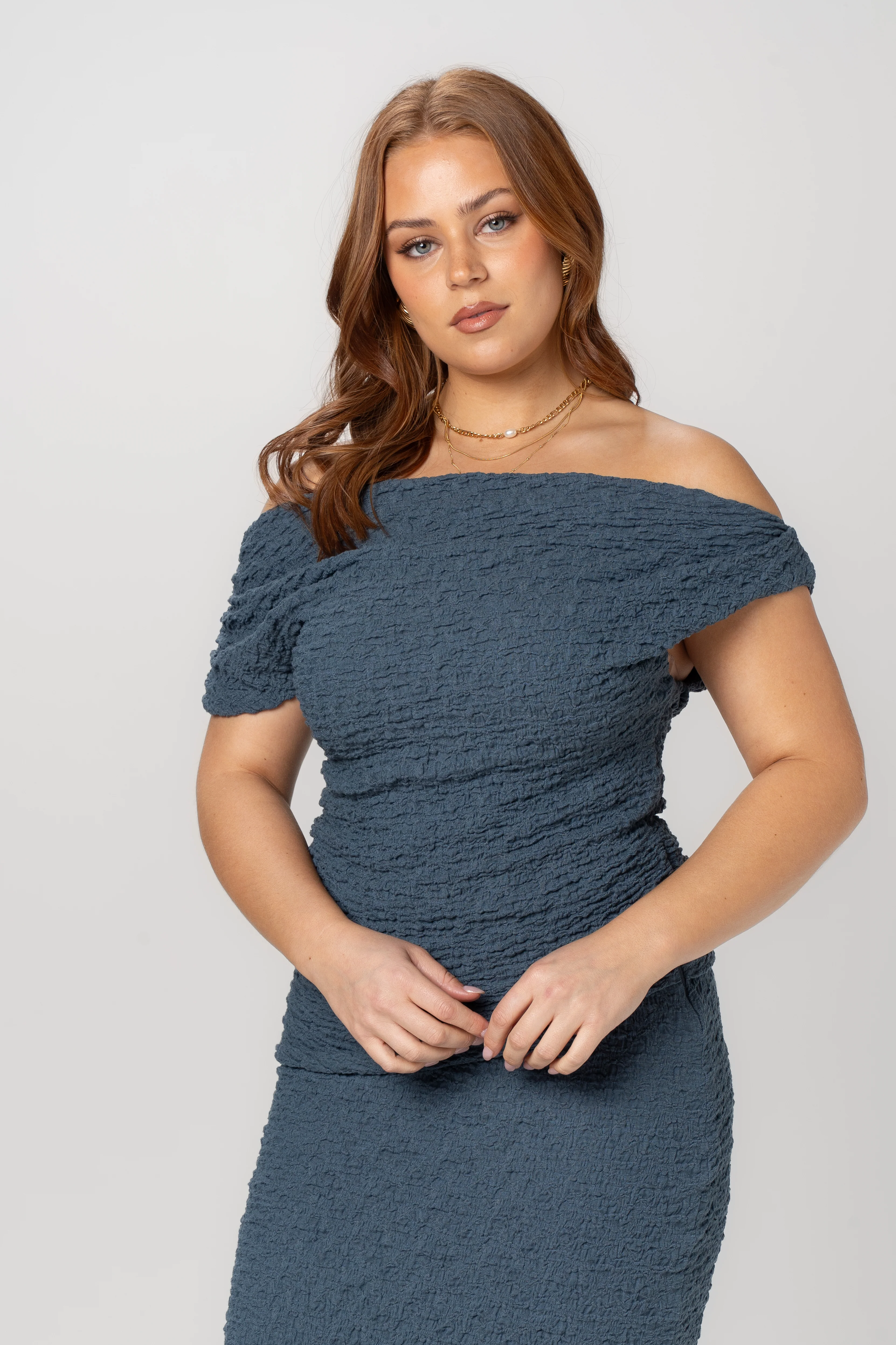 Ebony Two Piece Set - Drop Shoulder Top & Maxi Skirt - Image 9