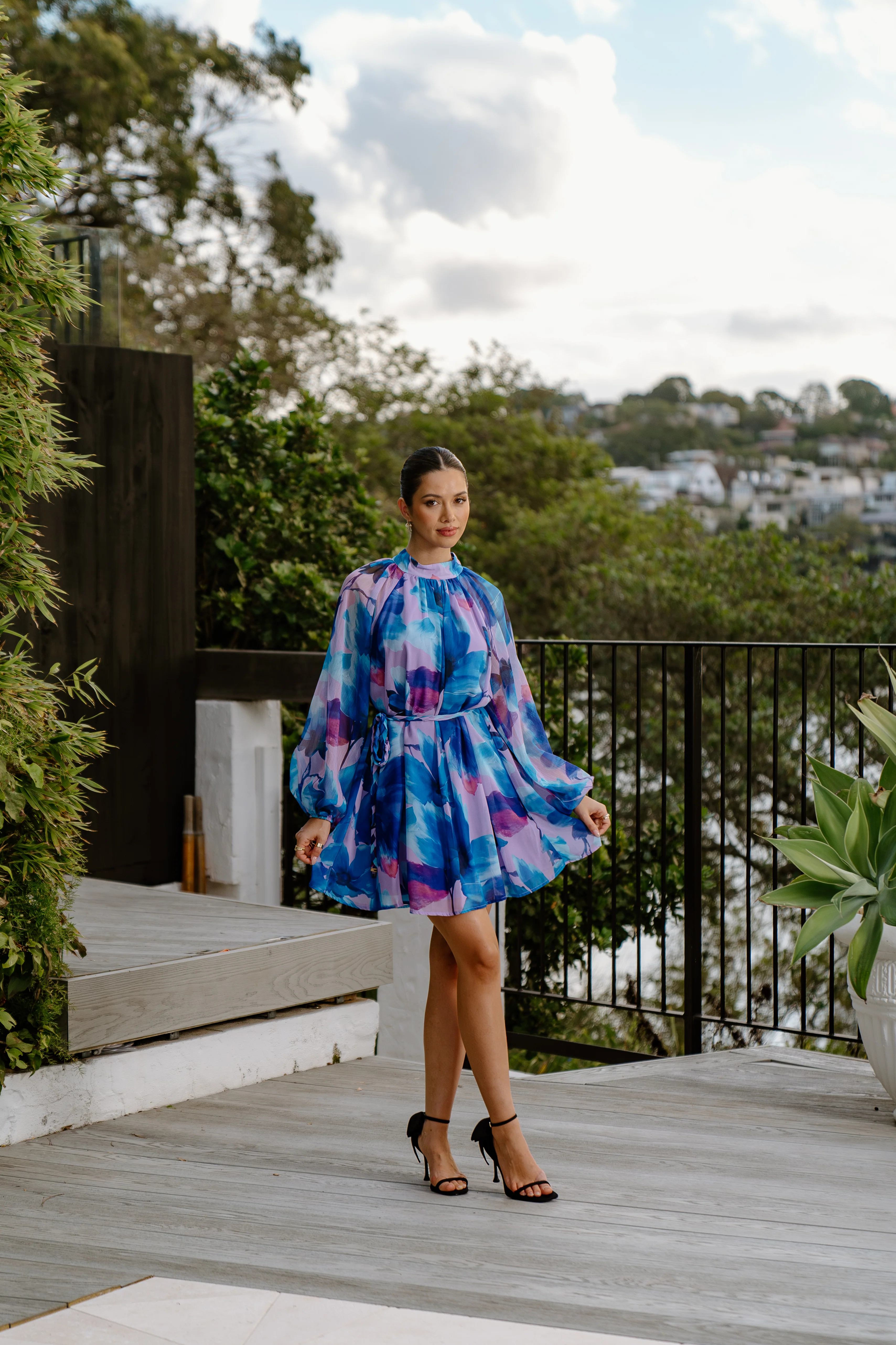Elsie Mini Shift Dress with Waist Tie