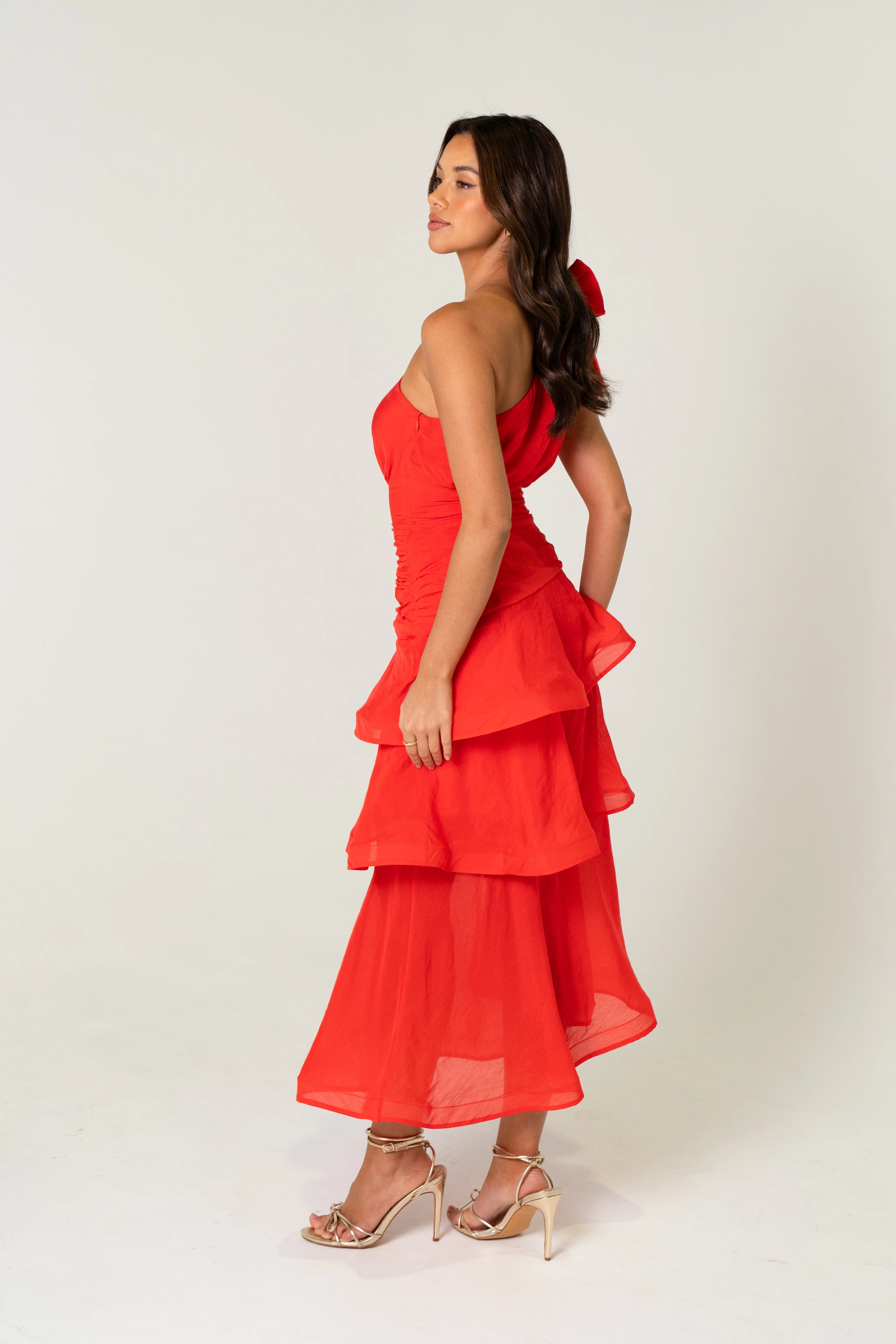 Evelyn One Shoulder Tiered Maxi Dress - Image 11