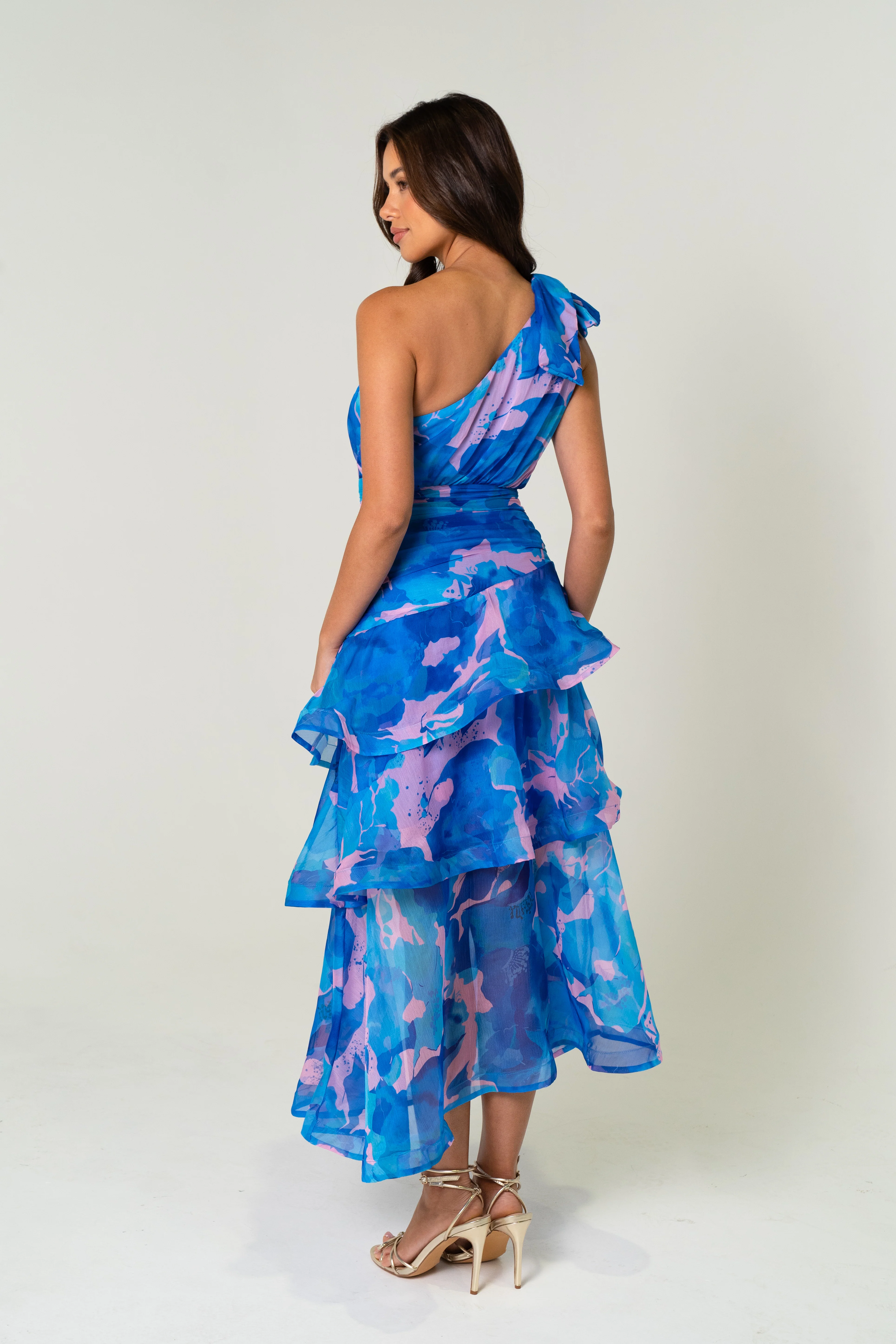 Evelyn One Shoulder Tiered Maxi Dress - Image 7