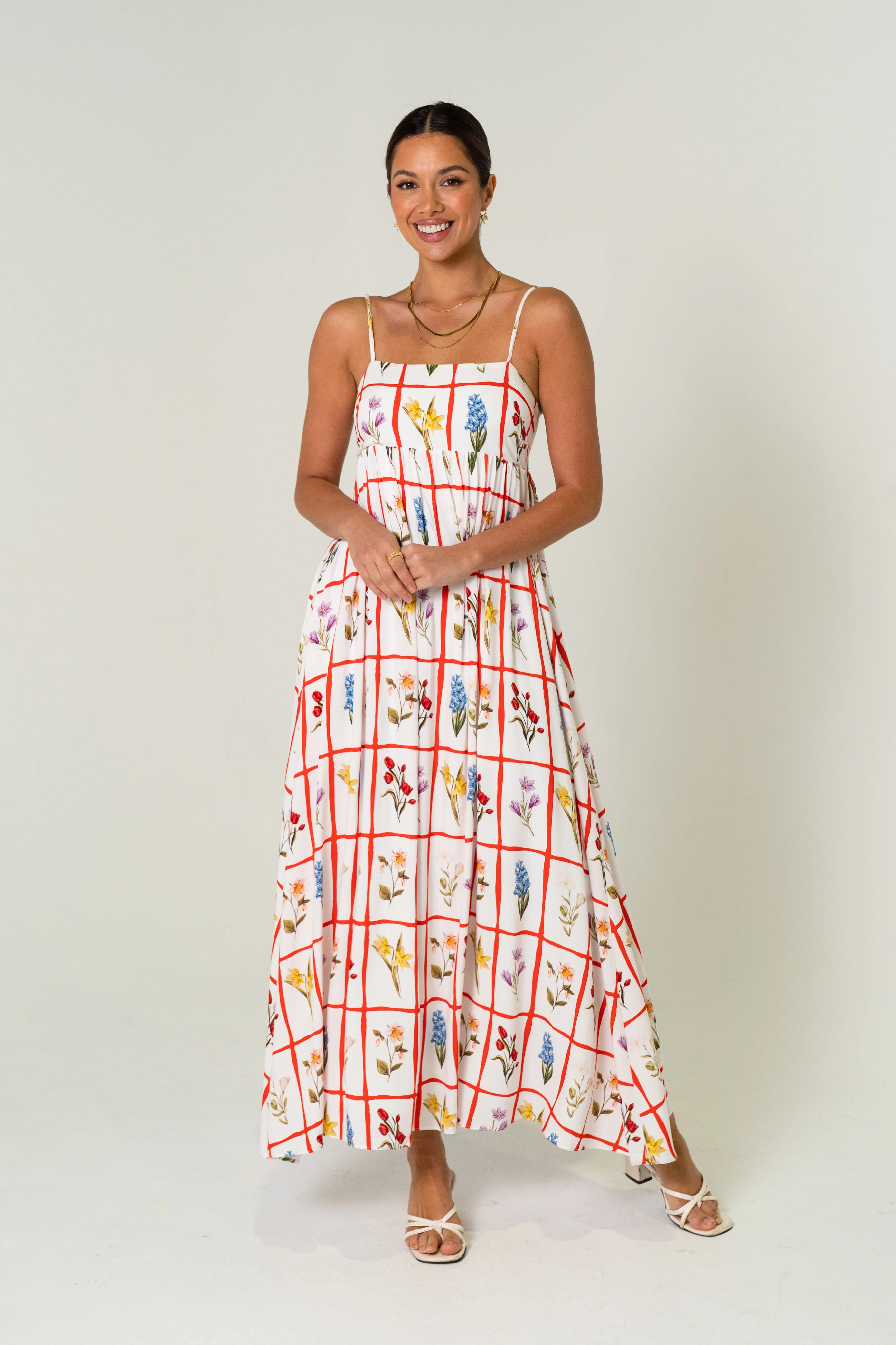 Flora Loose Fit Floral Midi Dress