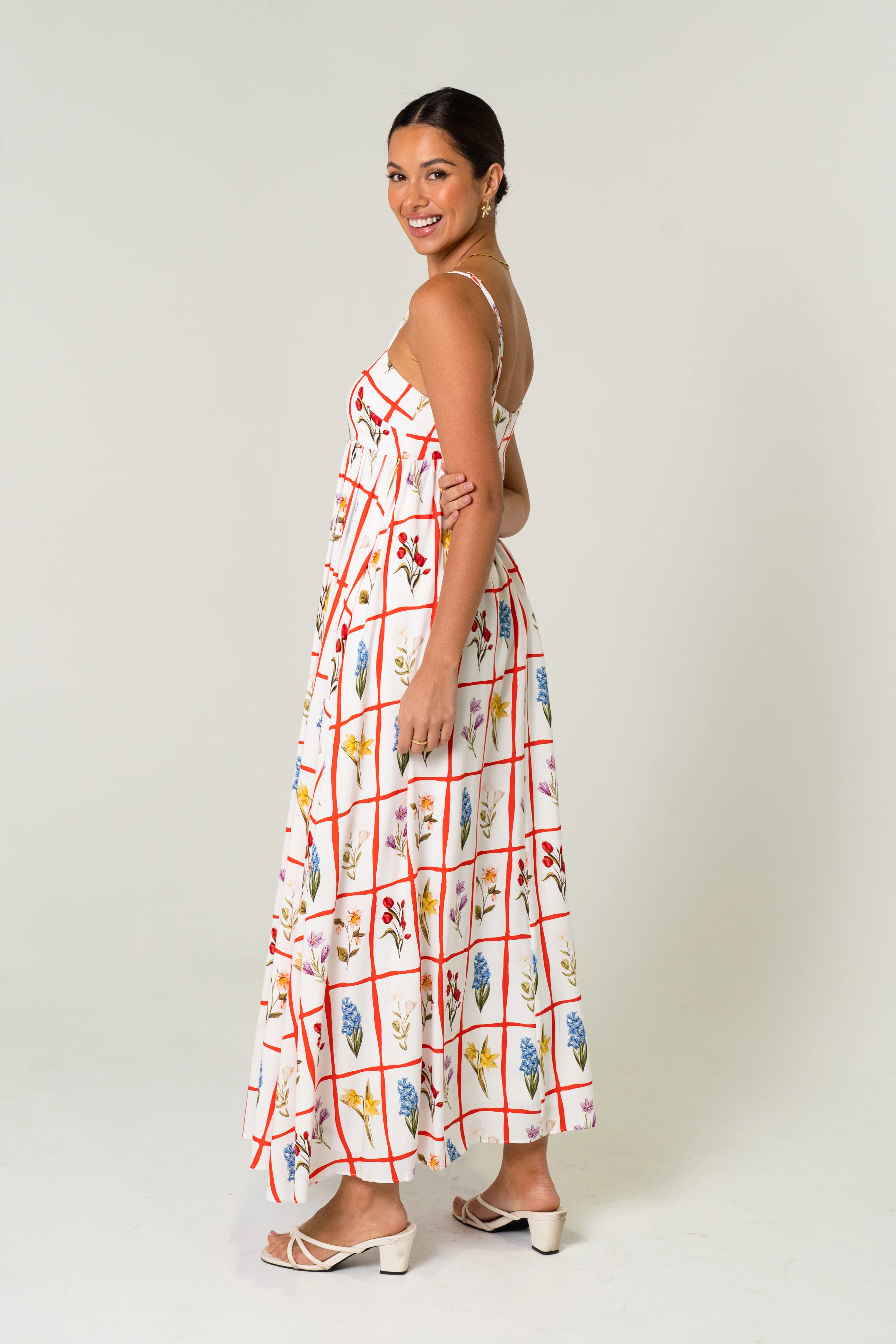 Flora Loose Fit Floral Midi Dress - Image 3