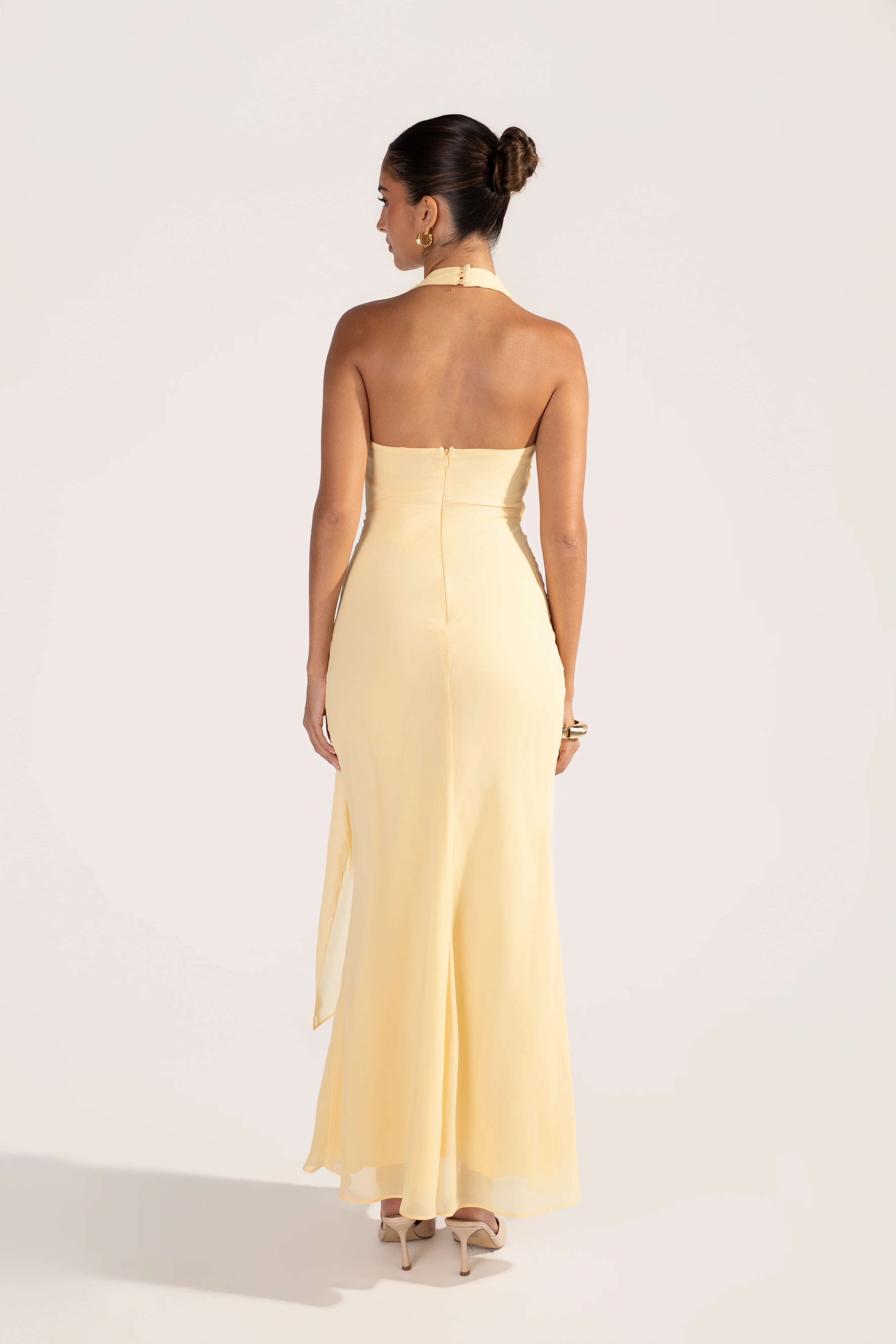 Givelle Maxi V-Neck Halter Dress - Image 4