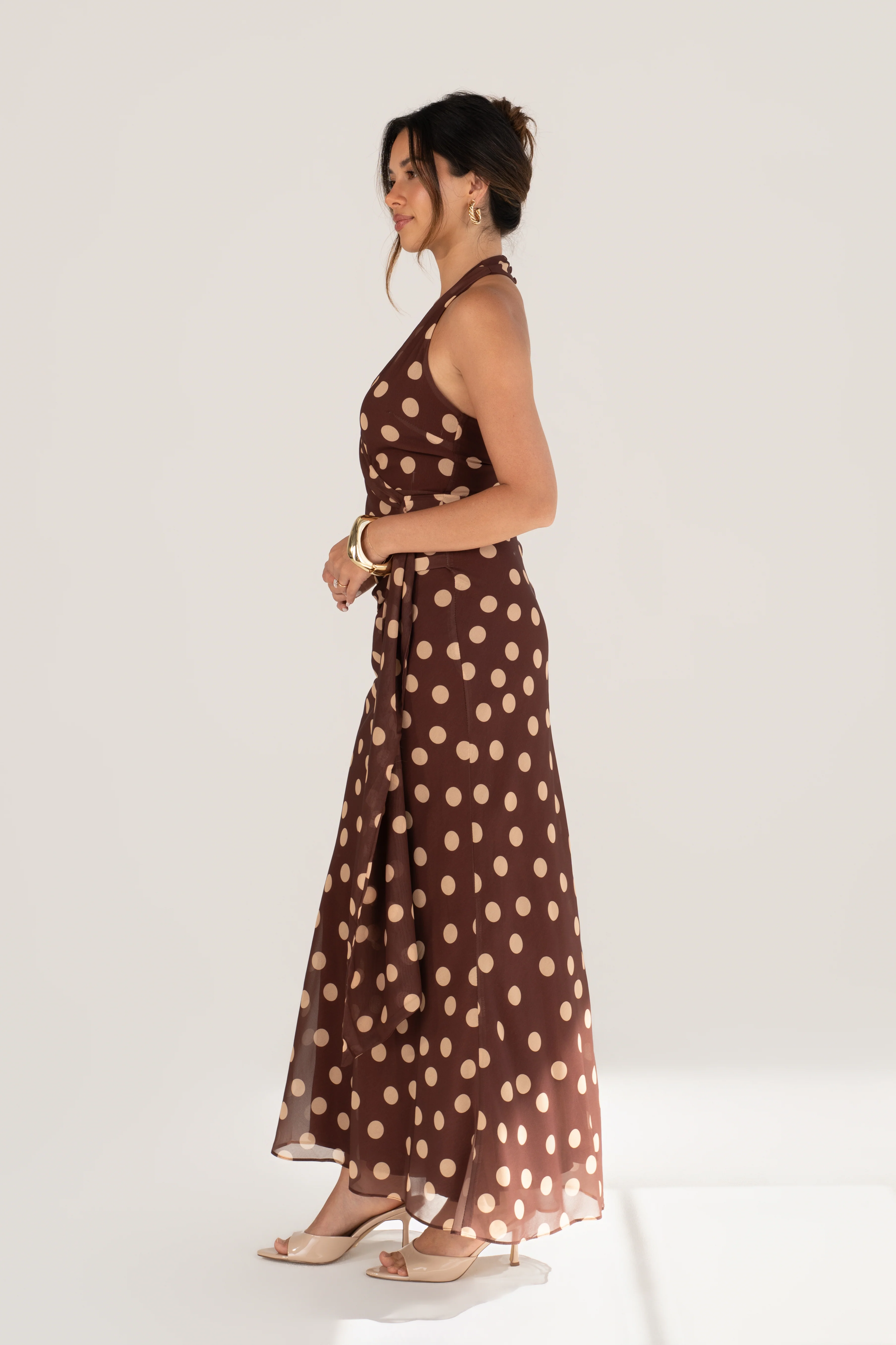 Givelle Maxi V-Neck Halter Dress - Image 7