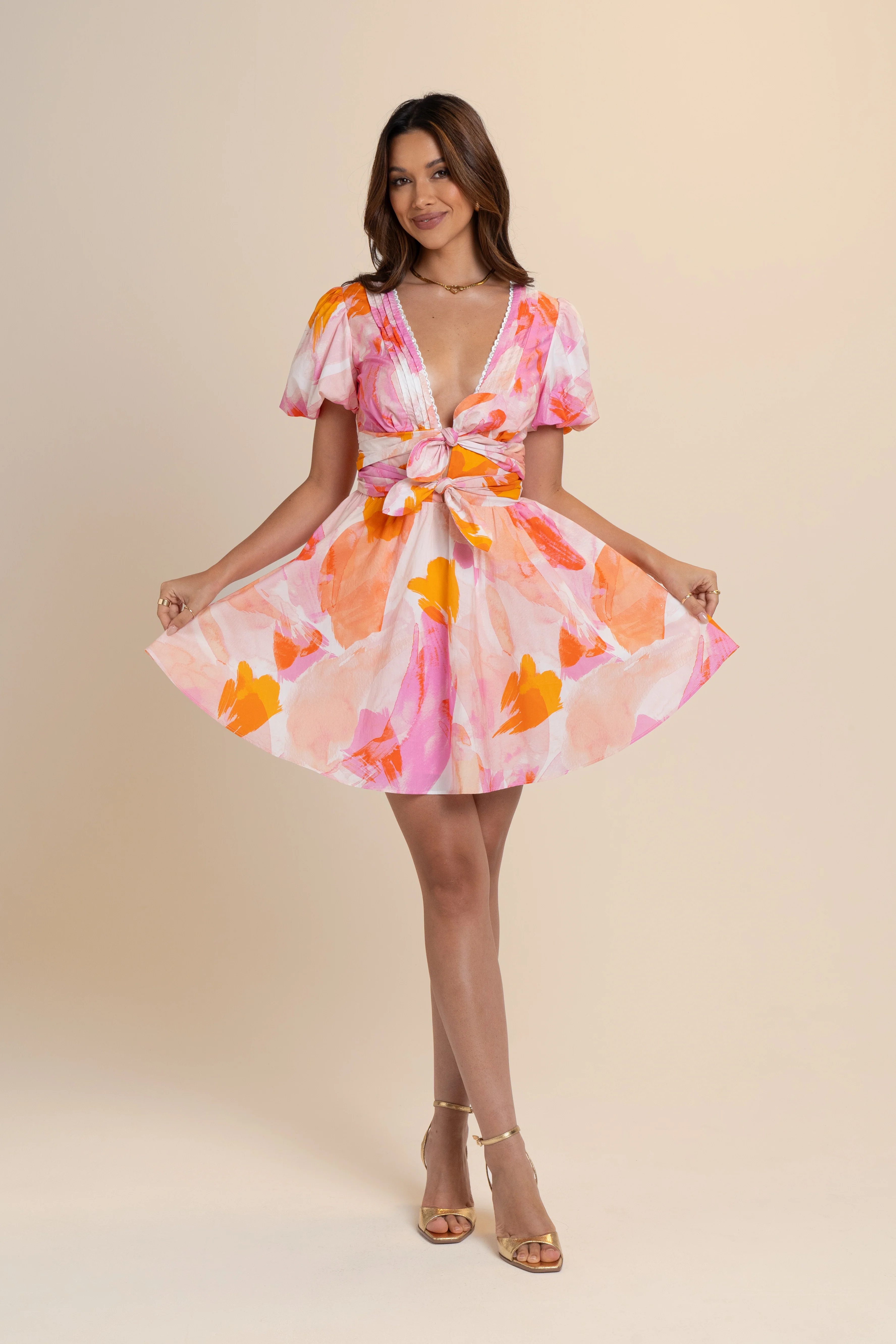 Harlow Bow Tie Mini Dress - Image 4