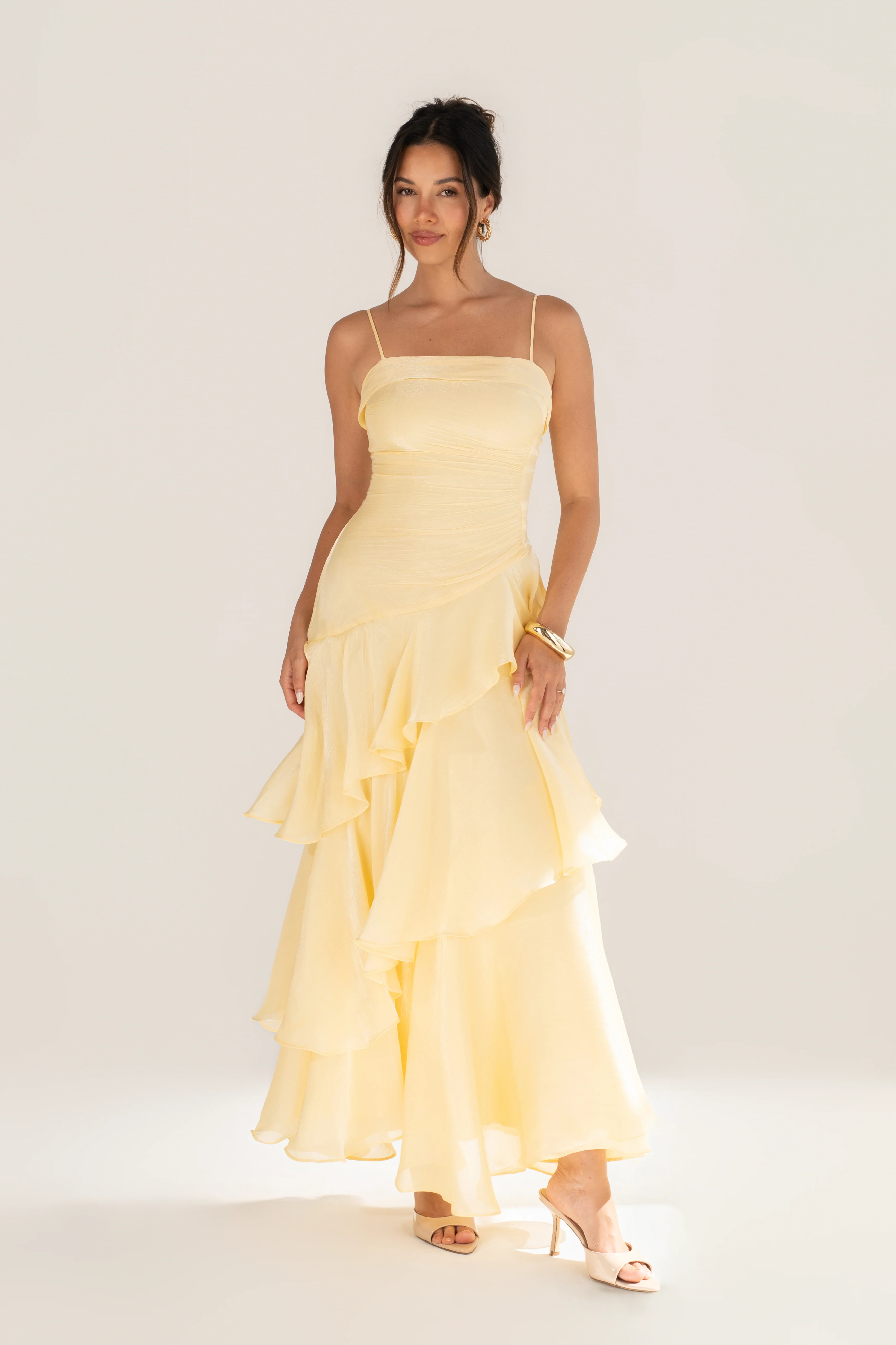 Johanna Shimmering Ruffle Maxi Dress - Image 10