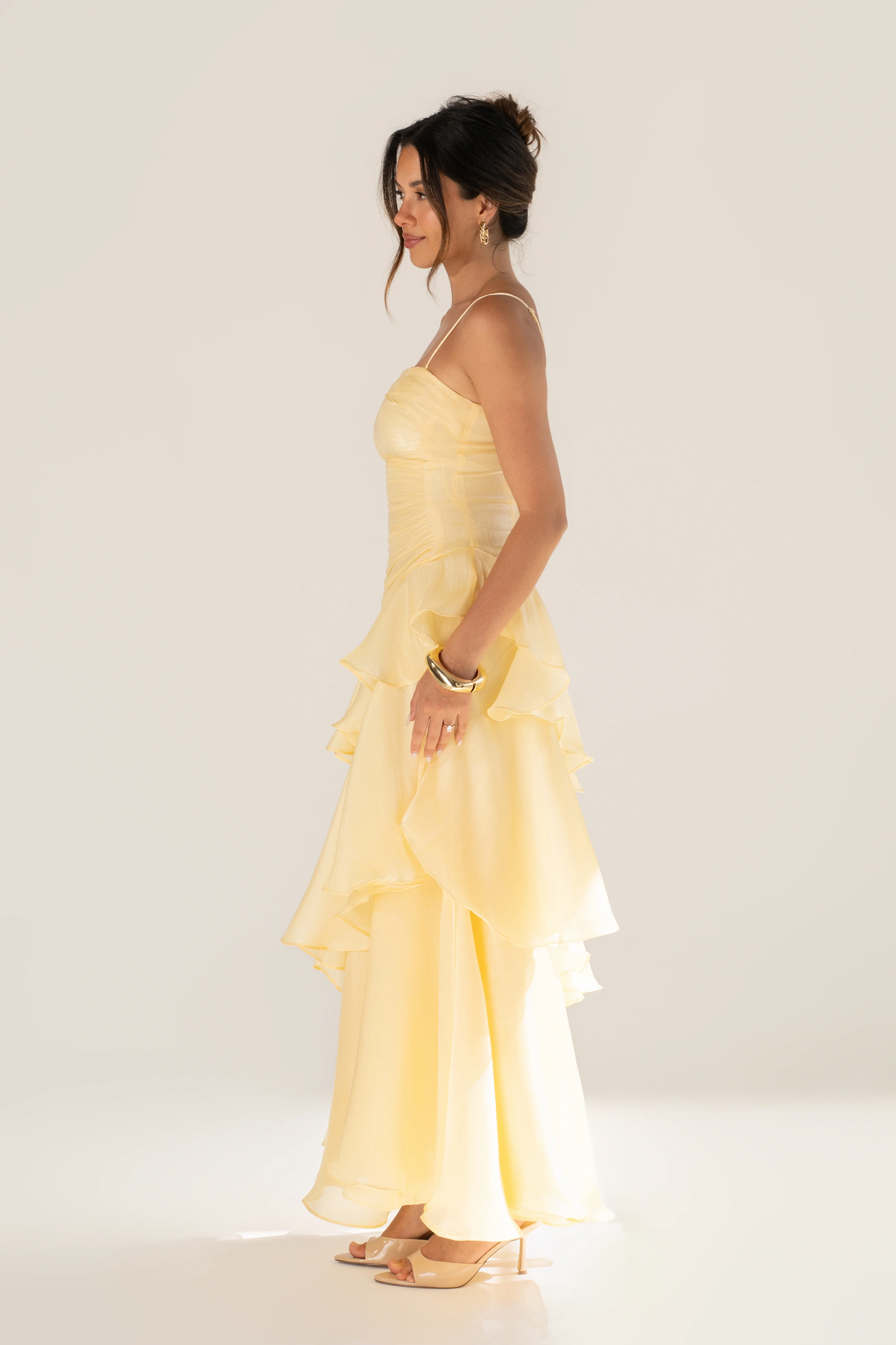 Johanna Shimmering Ruffle Maxi Dress - Image 11