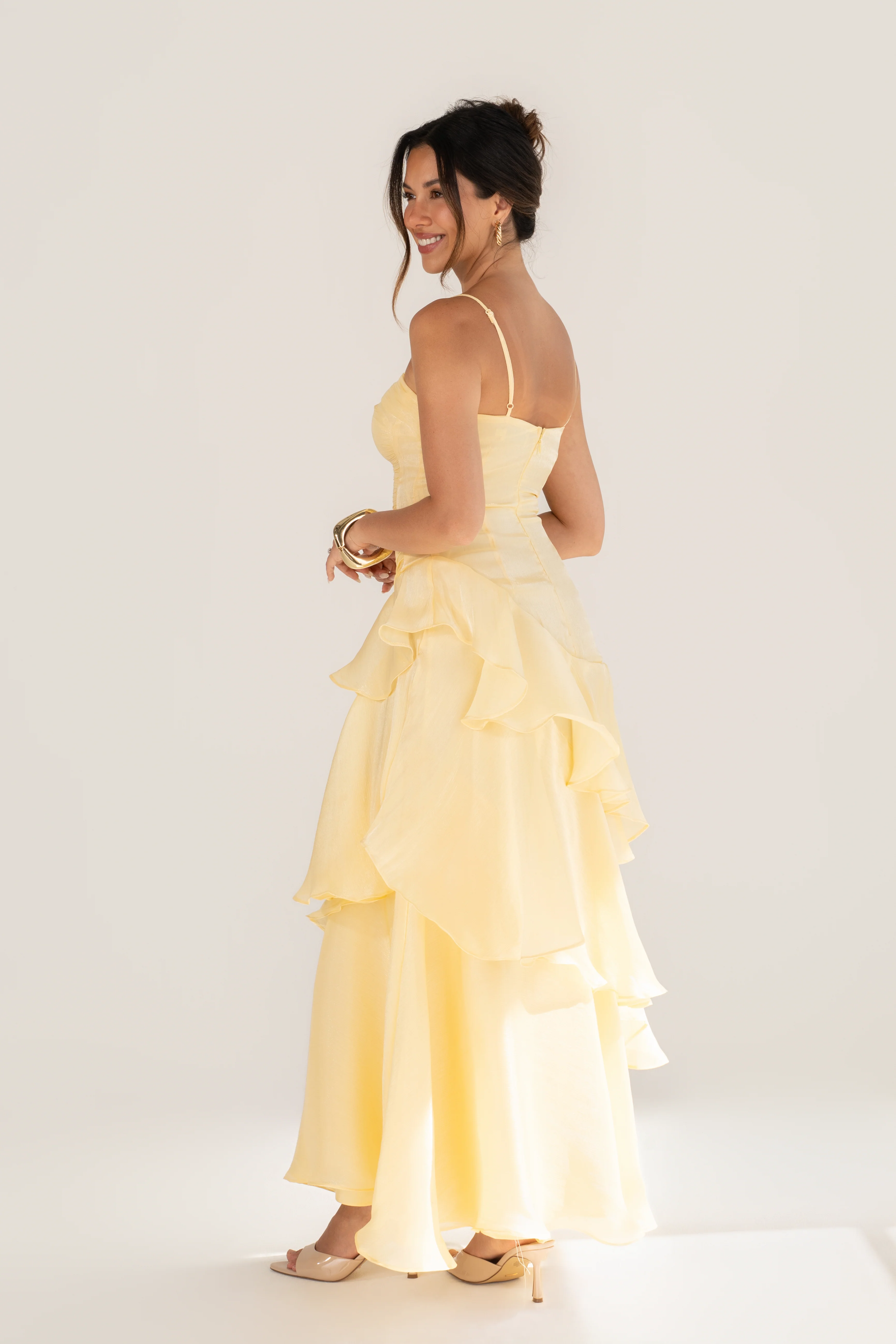 Johanna Shimmering Ruffle Maxi Dress - Image 12