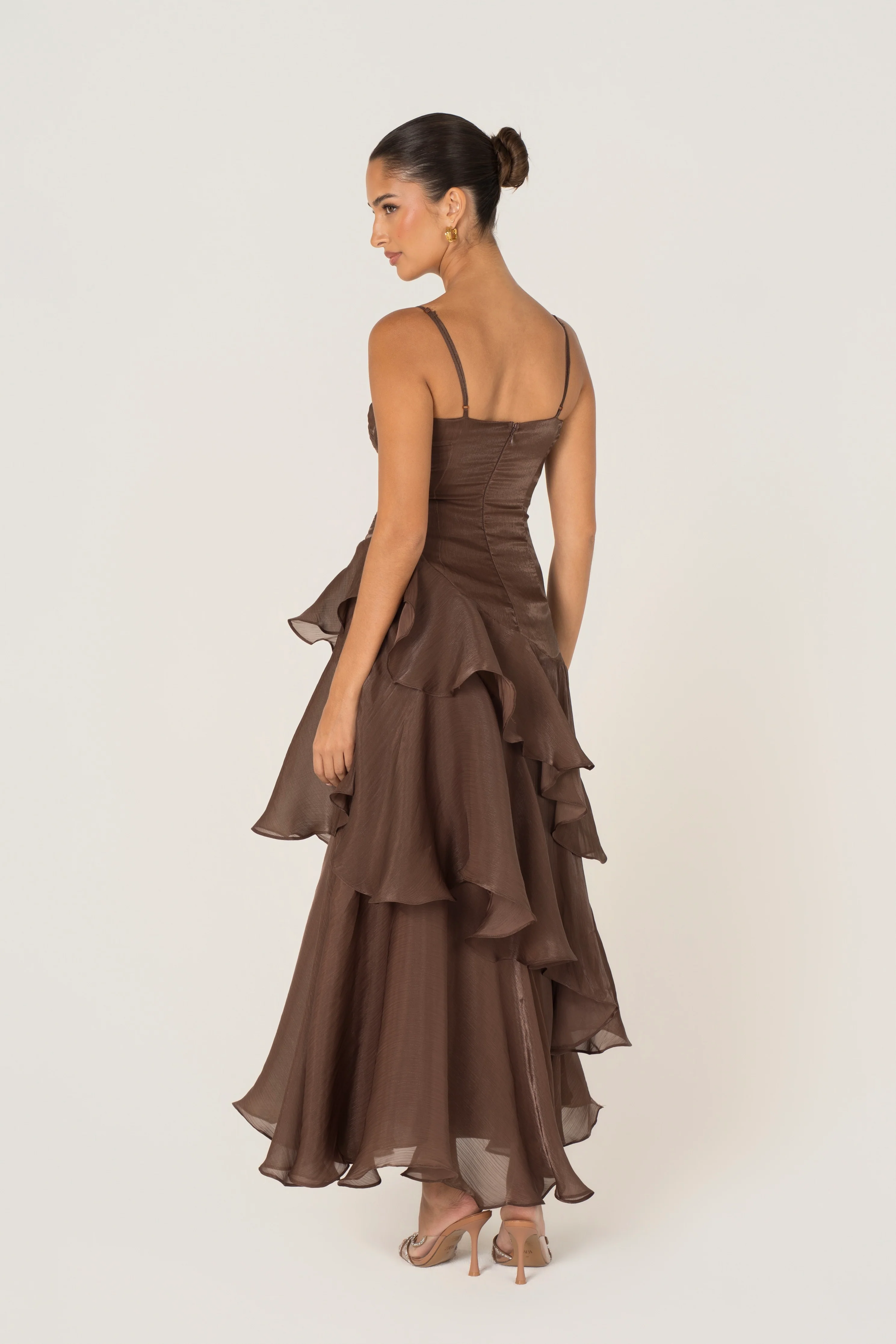 Johanna Shimmering Ruffle Maxi Dress - Image 5