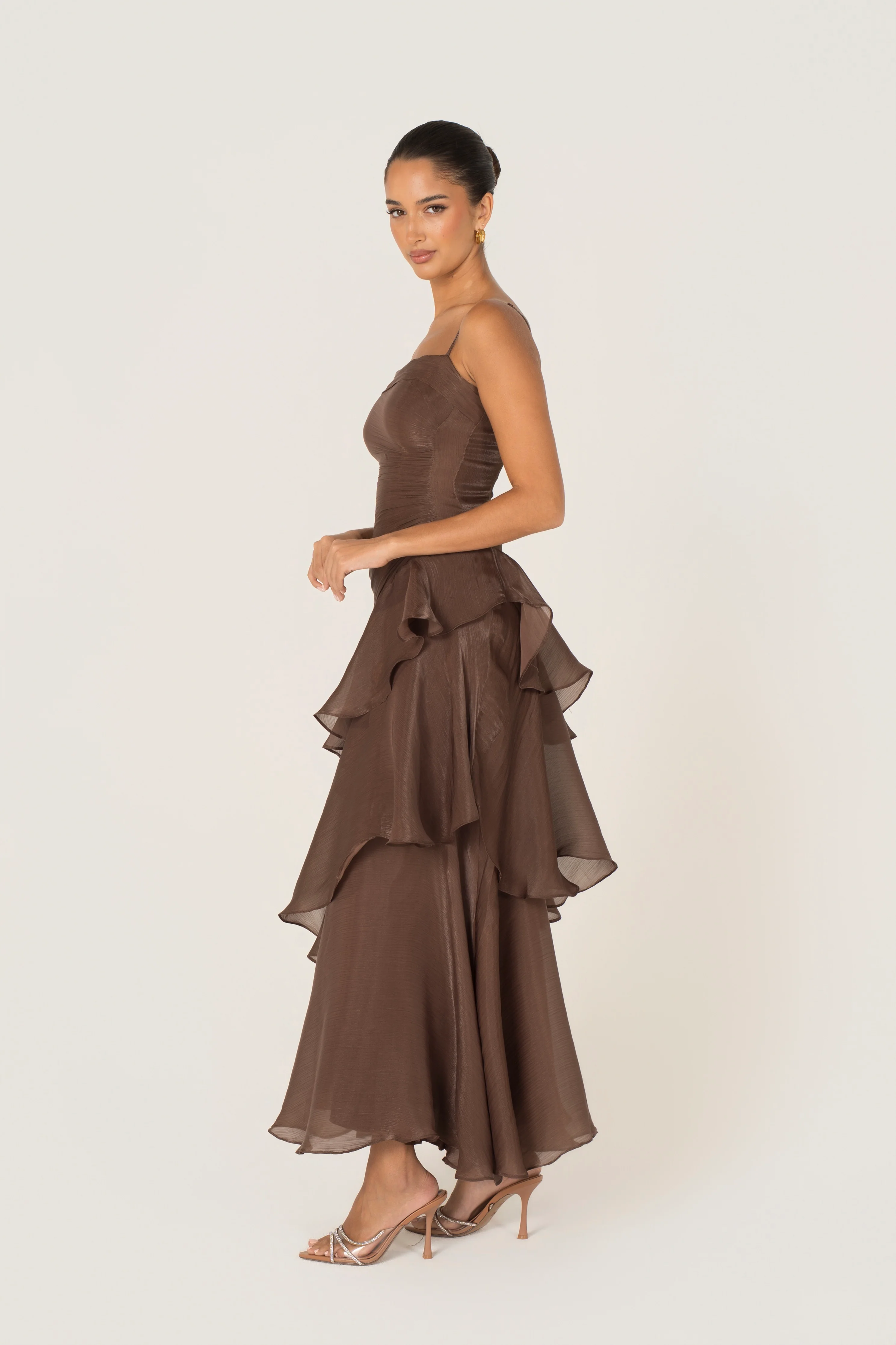 Johanna Shimmering Ruffle Maxi Dress - Image 7
