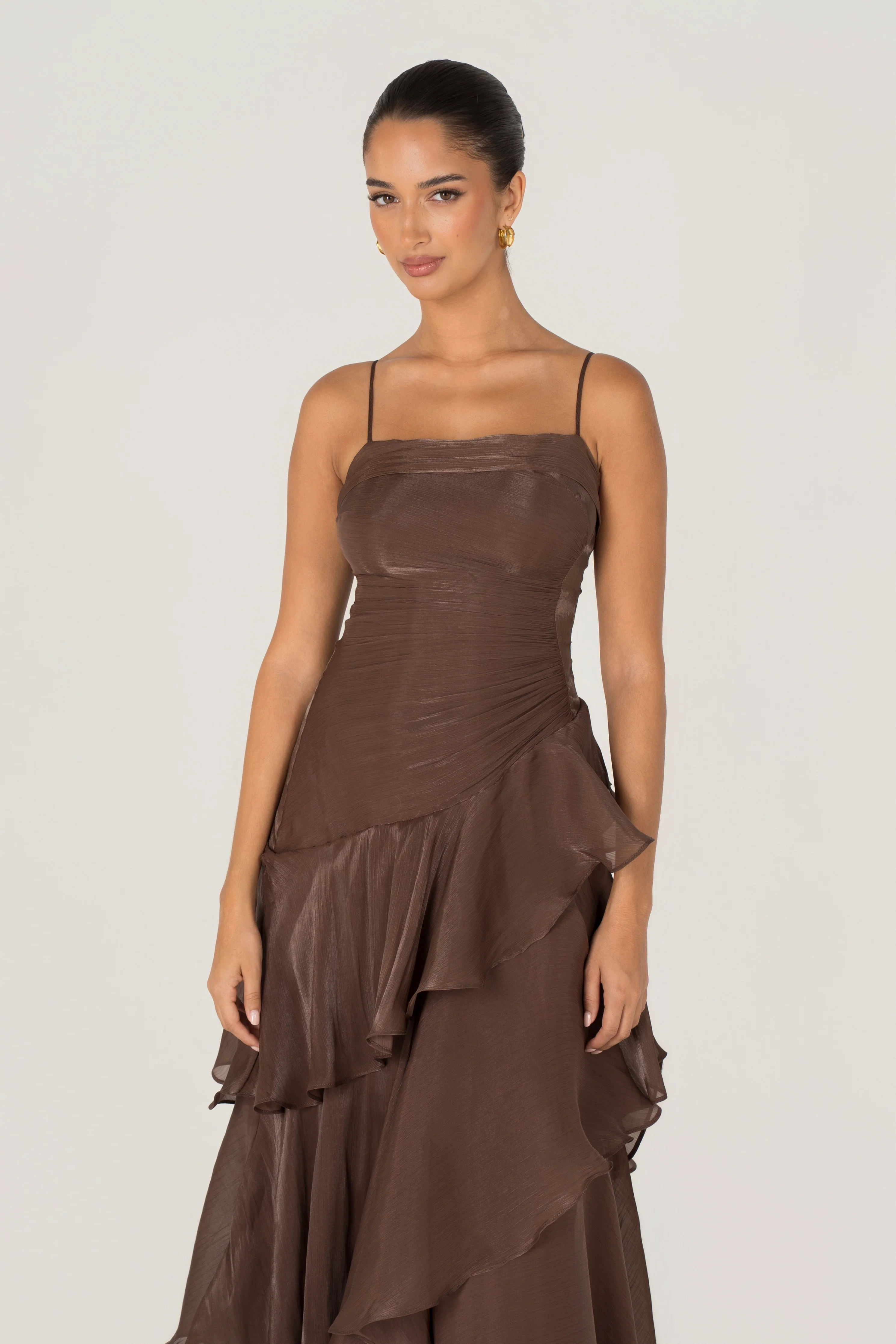 Johanna Shimmering Ruffle Maxi Dress - Image 8