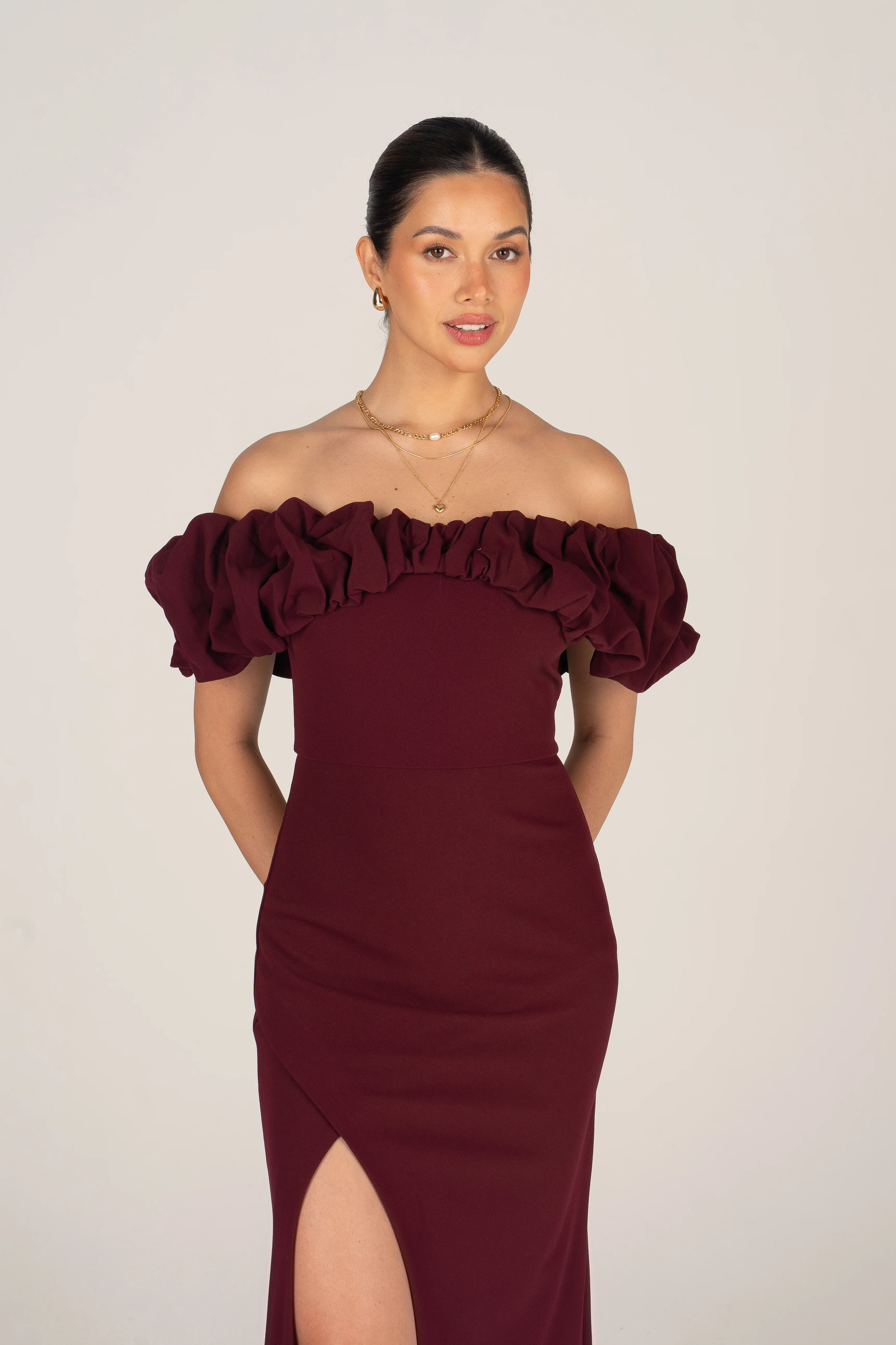 Jordan Off-Shoulder Ruffle Cocktail Dress - Image 4