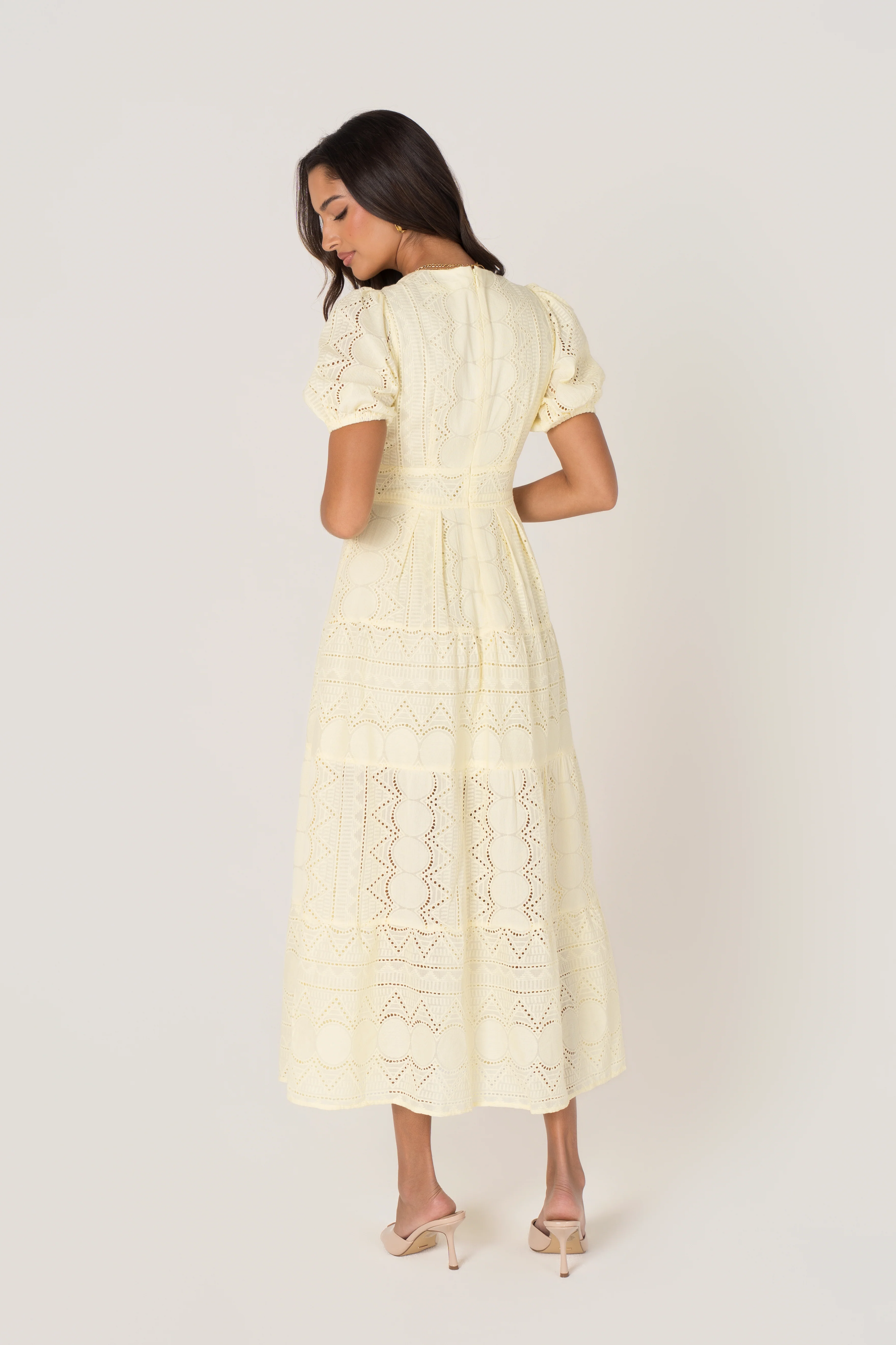 Jude Yellow Puff Sleeve Maxi Dress - Image 3