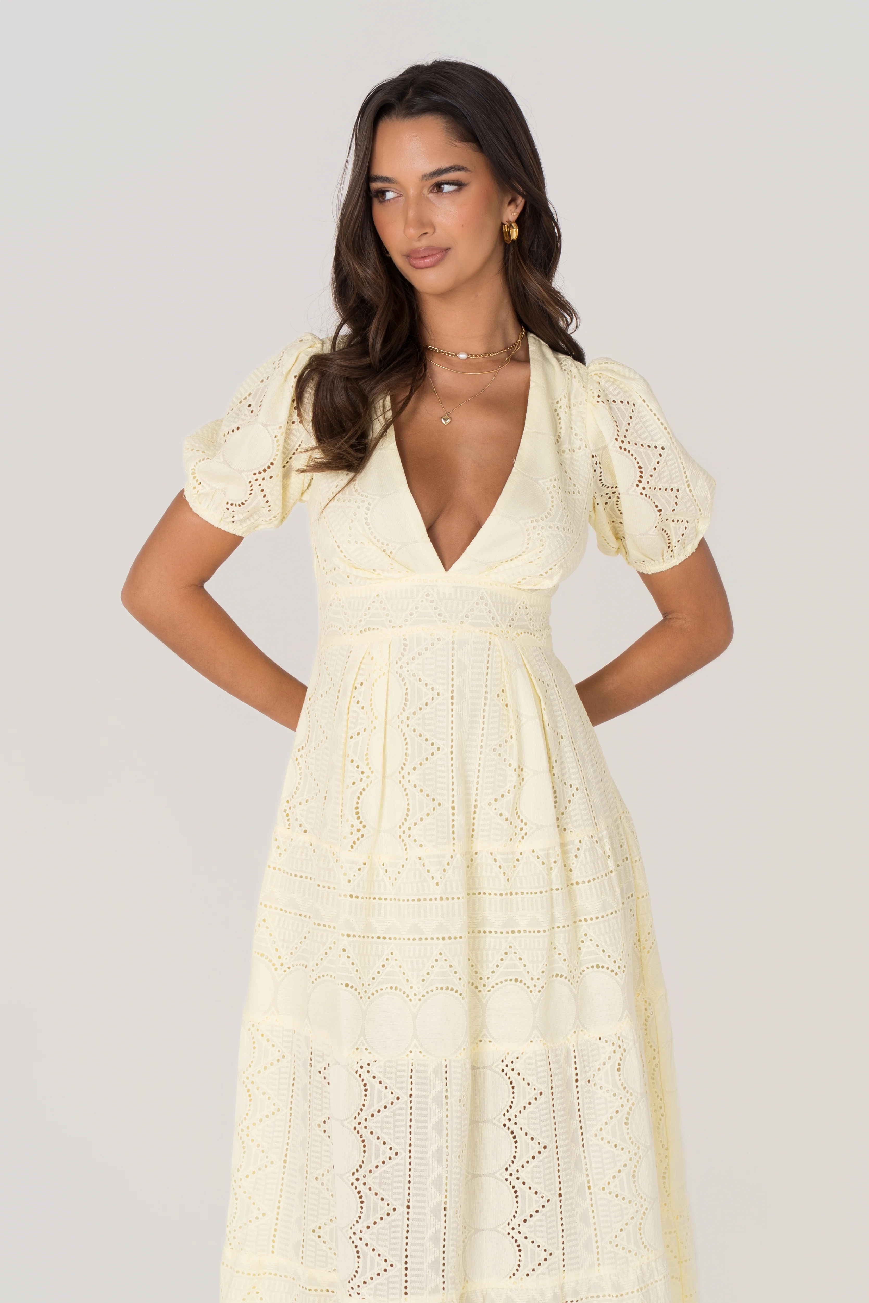 Jude Yellow Puff Sleeve Maxi Dress - Image 4