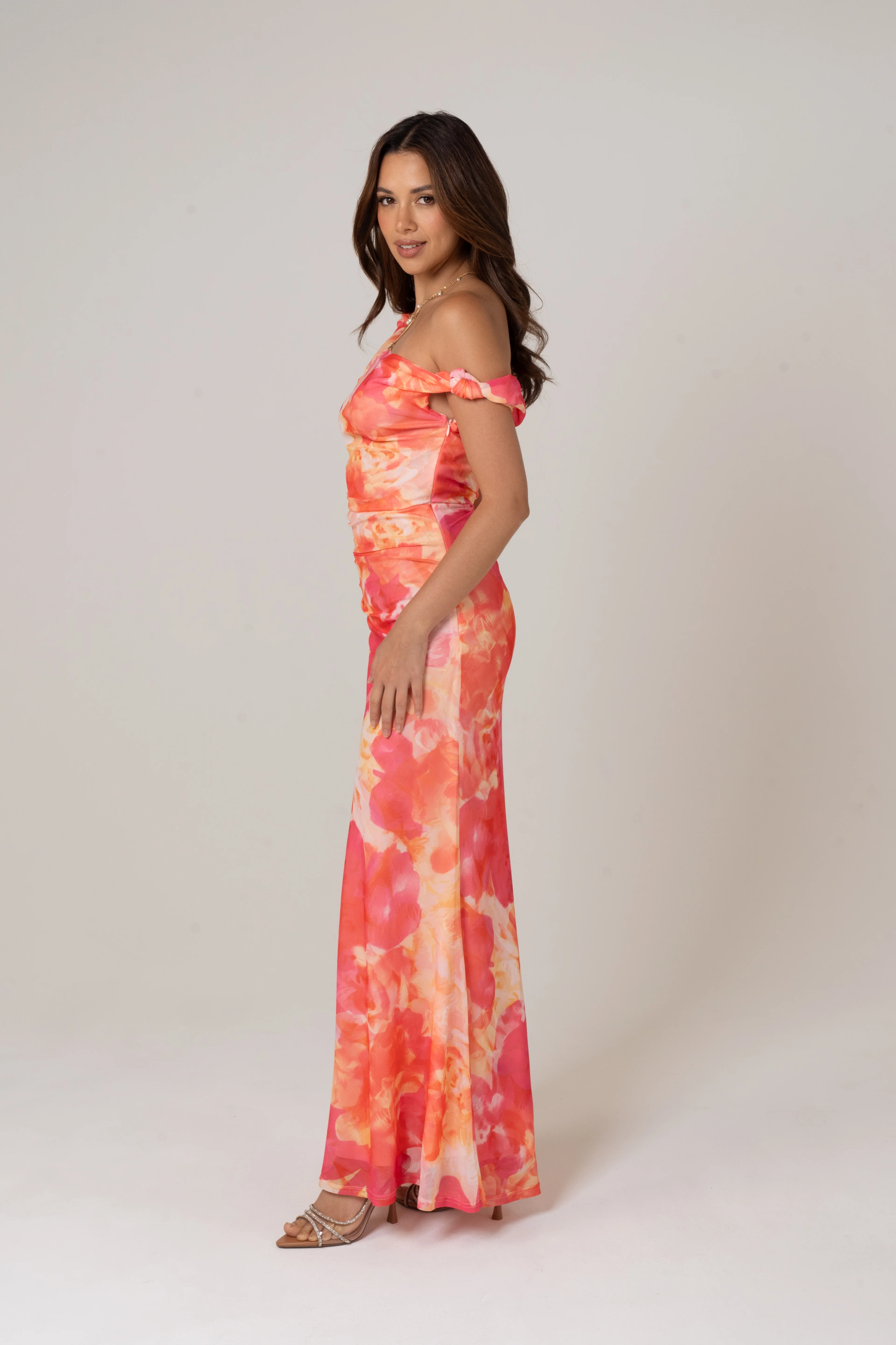 Lani Drop Shoulder Pink Maxi Dress - Image 3