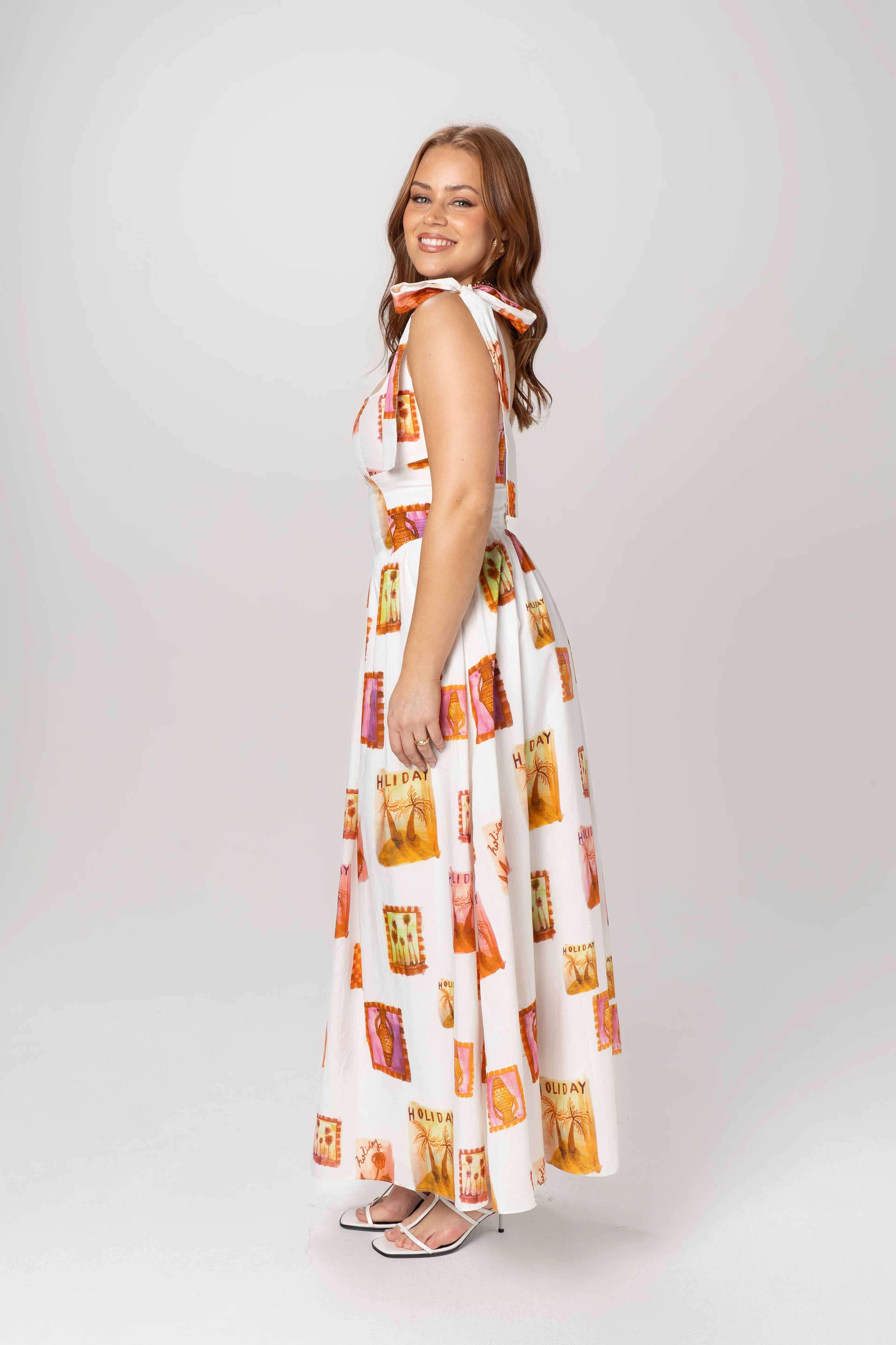 Laurie Holiday Print Midi Dress - Image 2