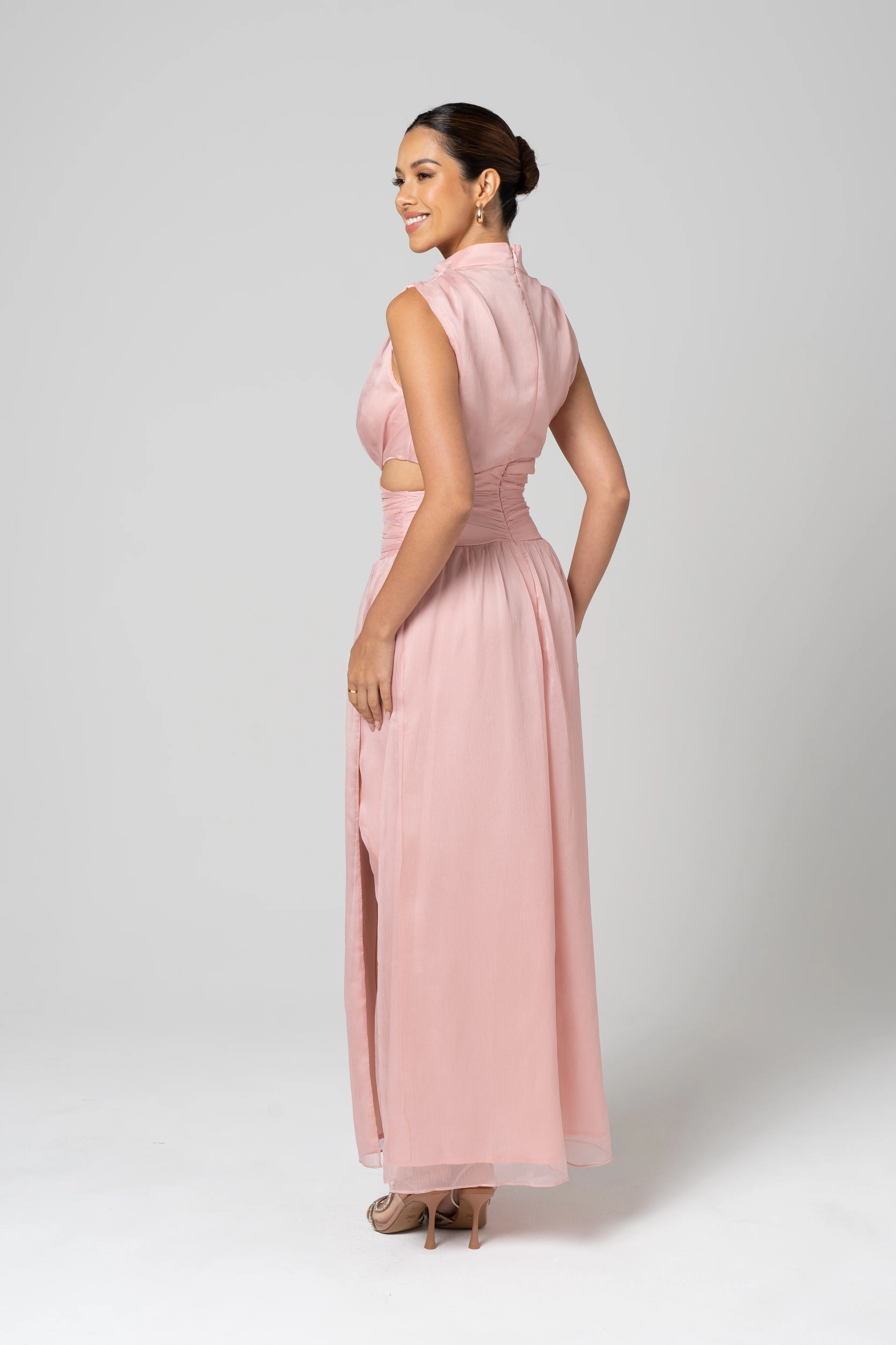 Leah High Neck Midi Dress - Image 12