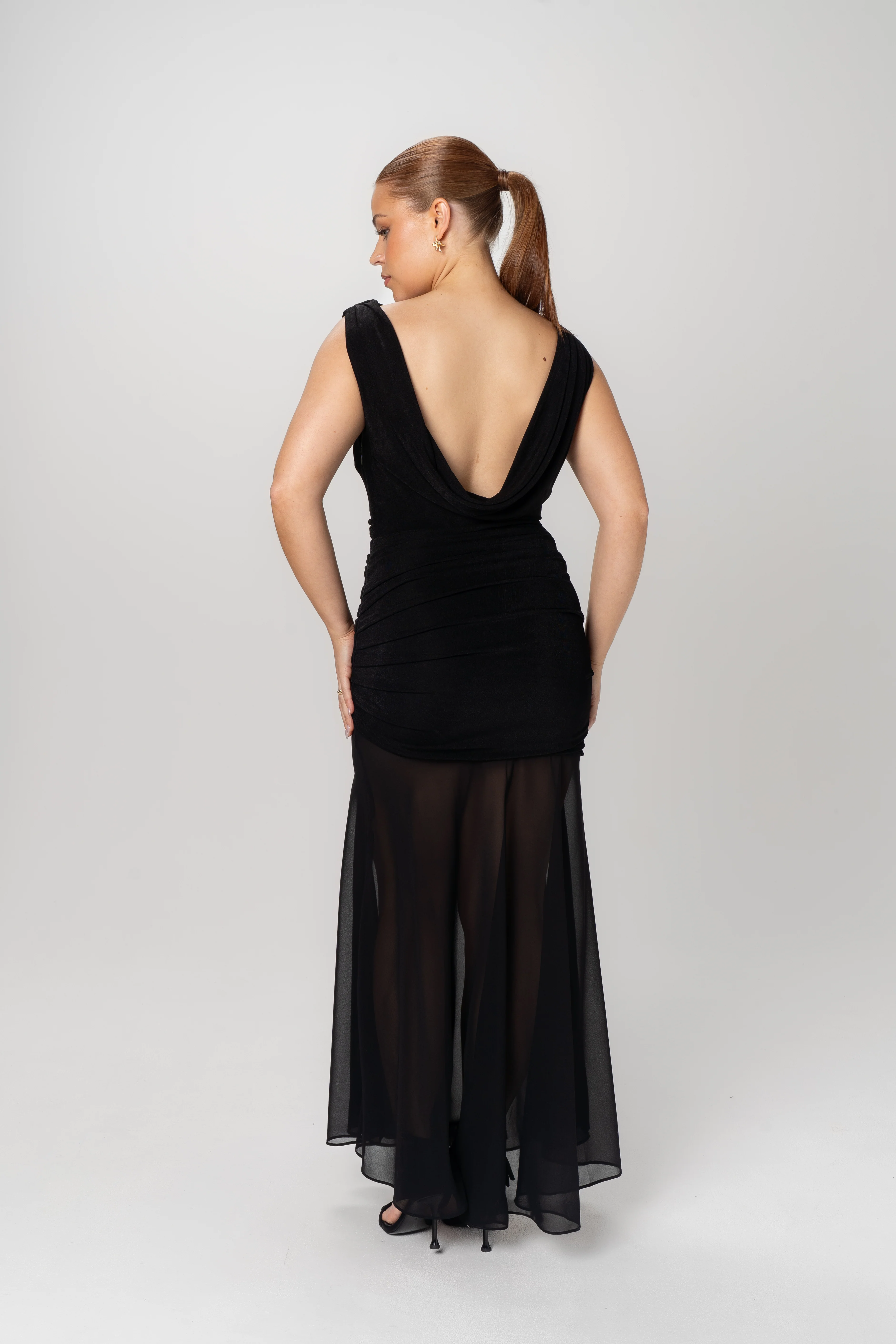 Leighton Cowl-Back Cocktail Dress - Image 2