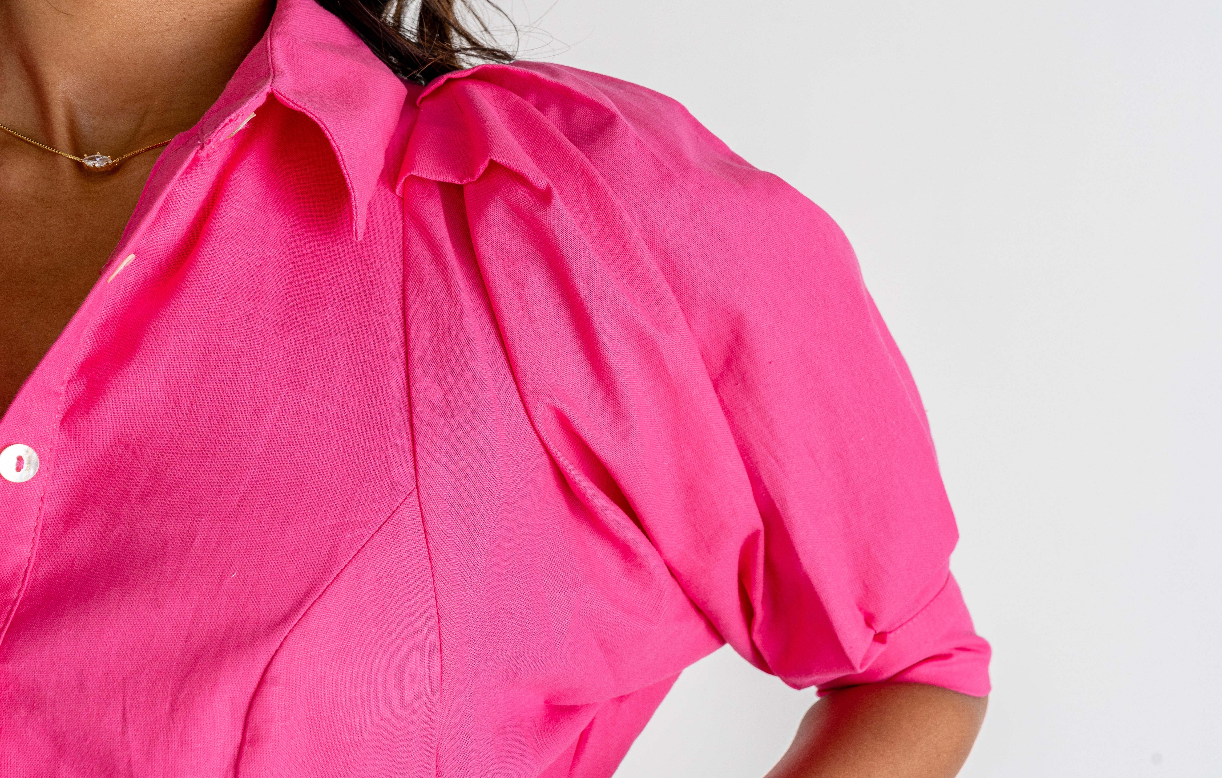 Leilani Fuschia Mini Dress with Detachable Belt - Image 4