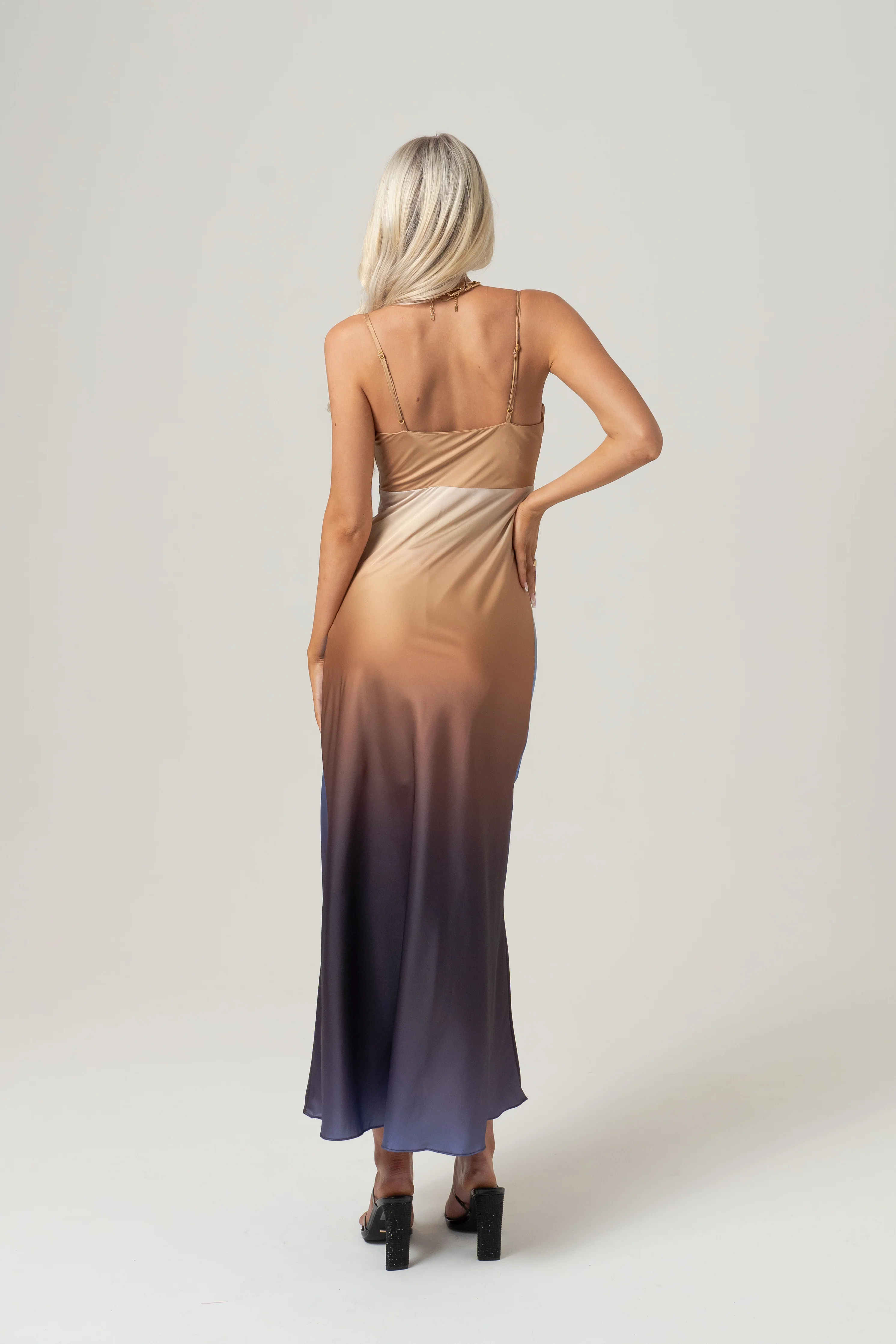 Lexi Ombre Slip Cocktail Dress - Image 3