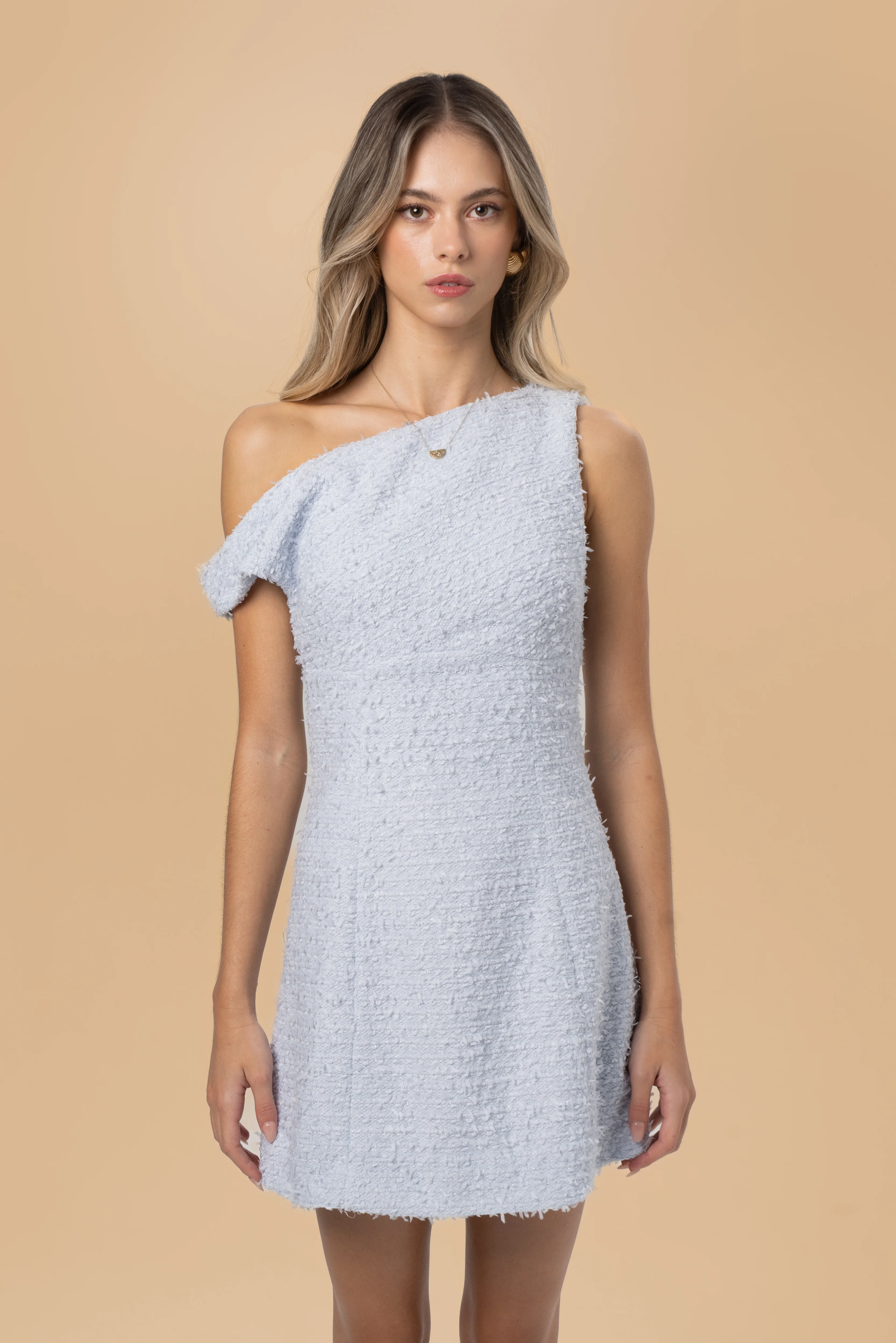 Louisa Blue Drop Shoulder Mini - Image 4