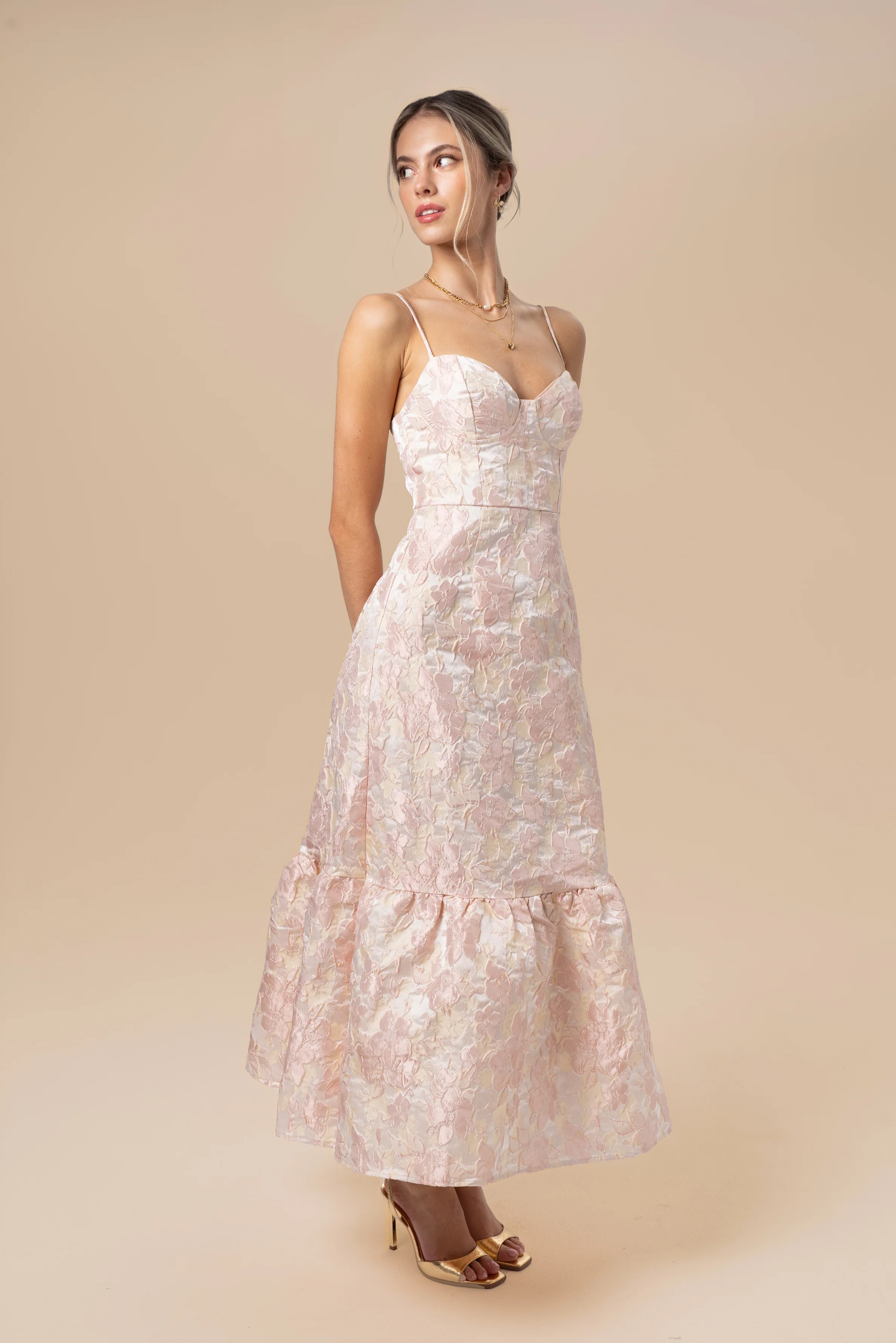 Louise Blush Maxi Dress