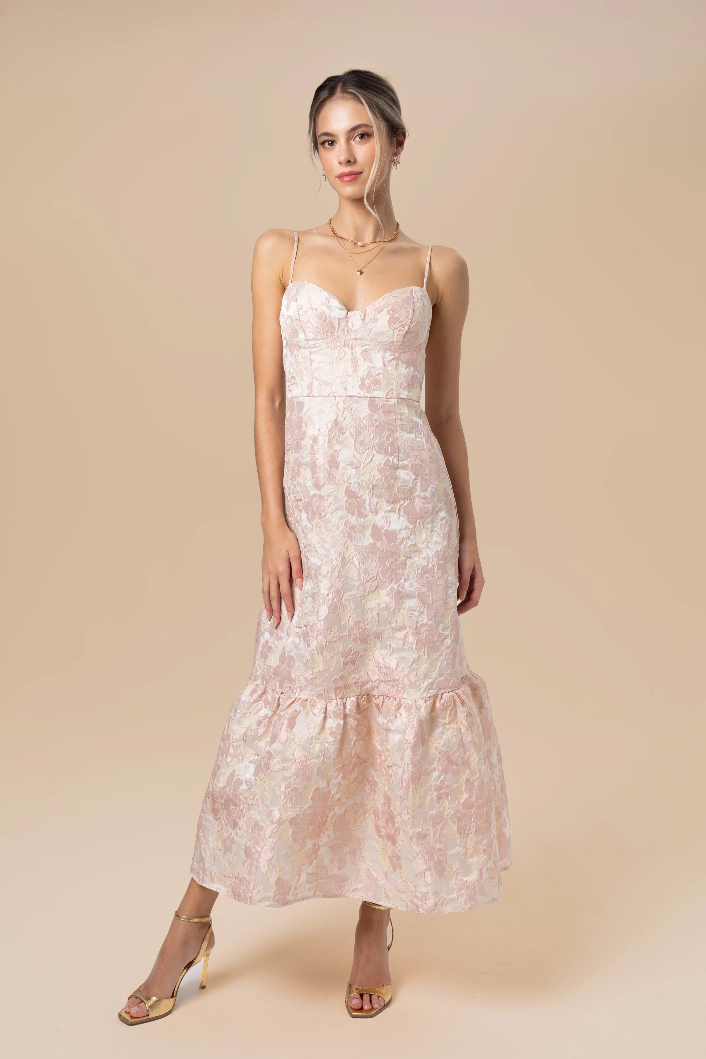 Louise Blush Maxi Dress - Image 2