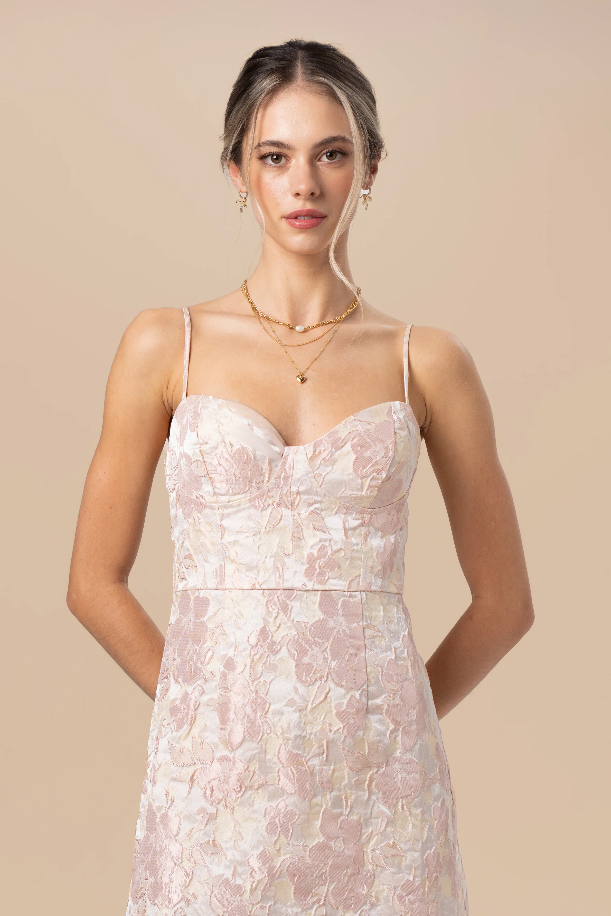 Louise Blush Maxi Dress - Image 4