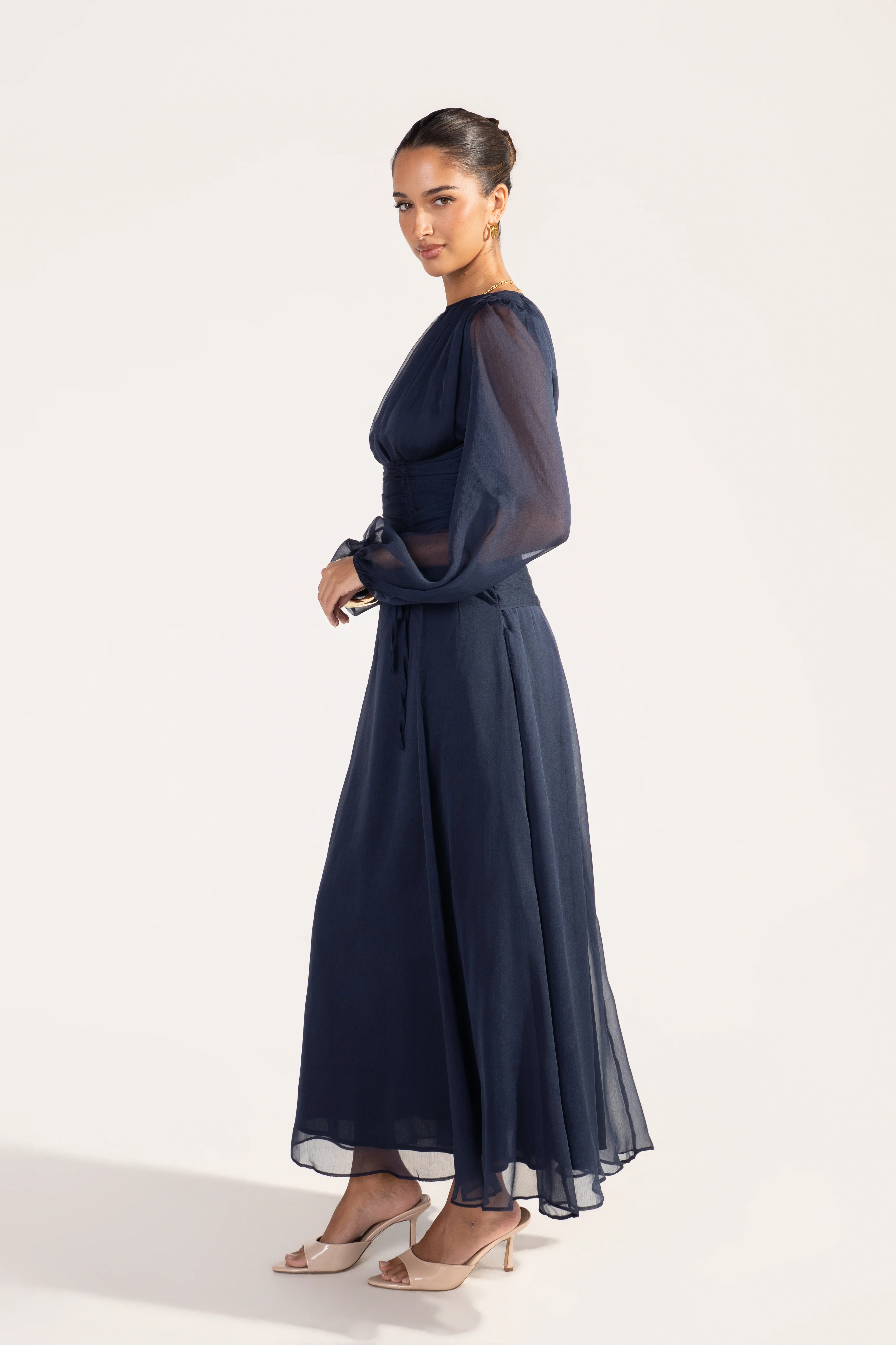 Lunara Long Sheer Sleeve Maxi Dress - Image 3