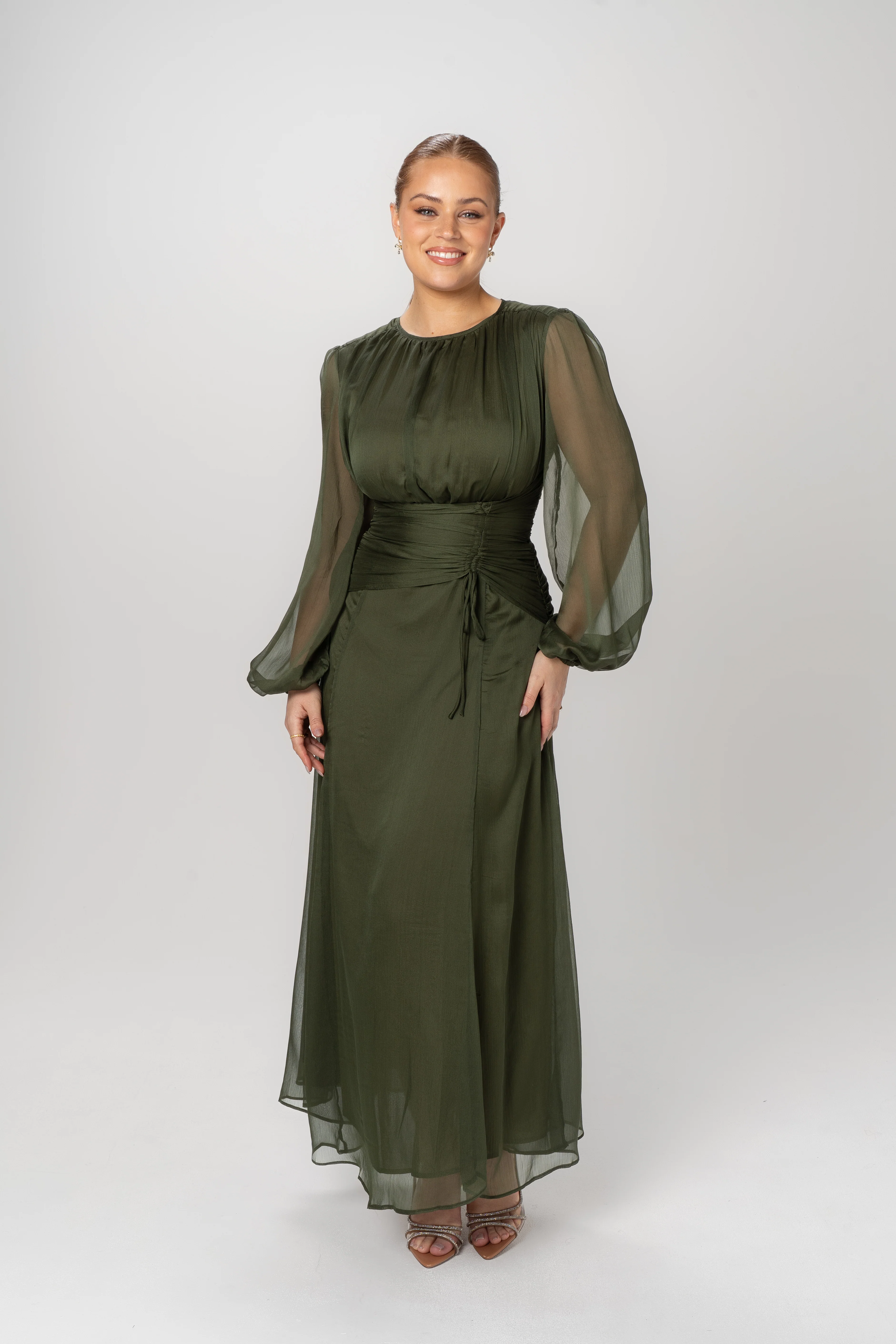 Lunara Long Sheer Sleeve Maxi Dress - Image 6